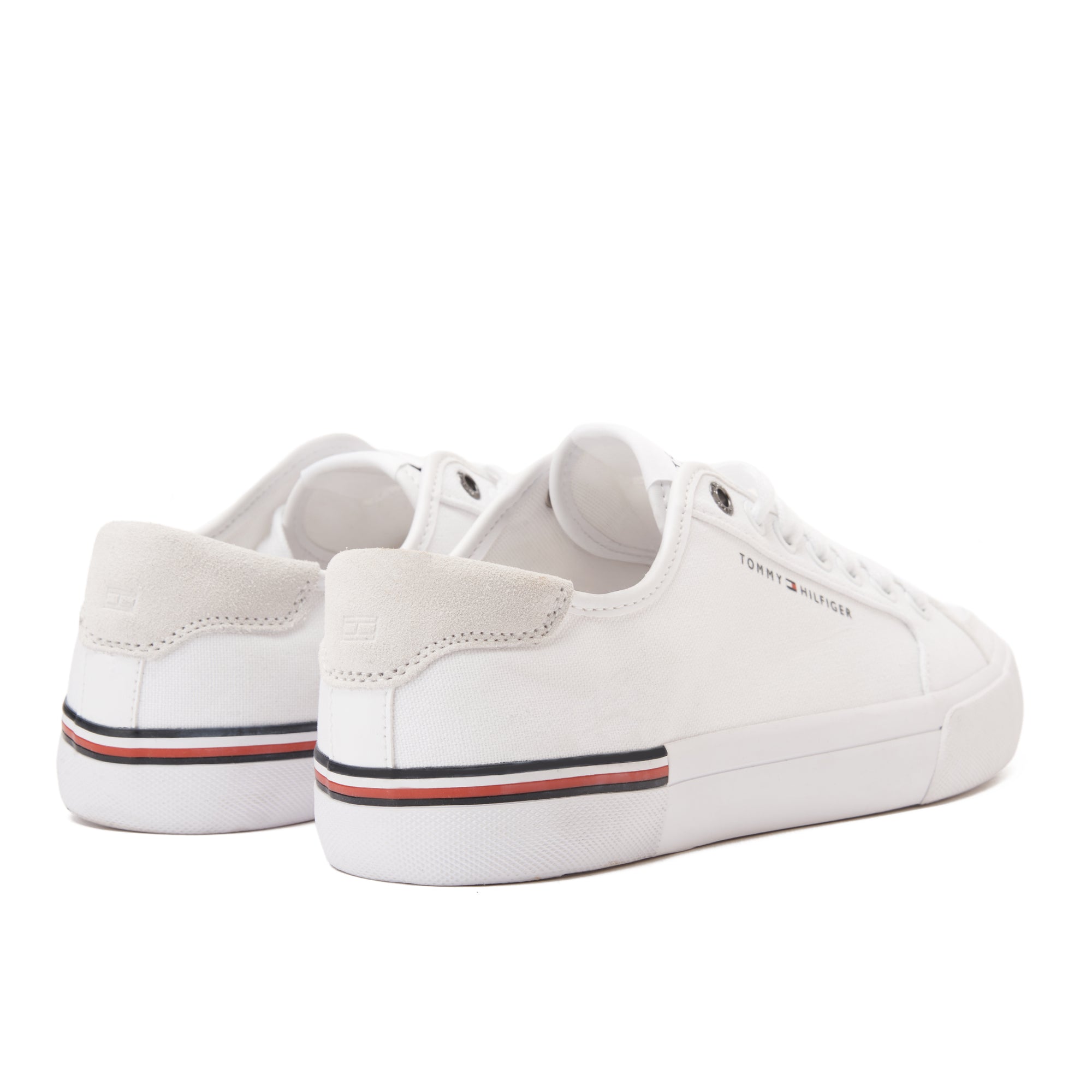 White Tommy Hilfiger Canvas Sneakers