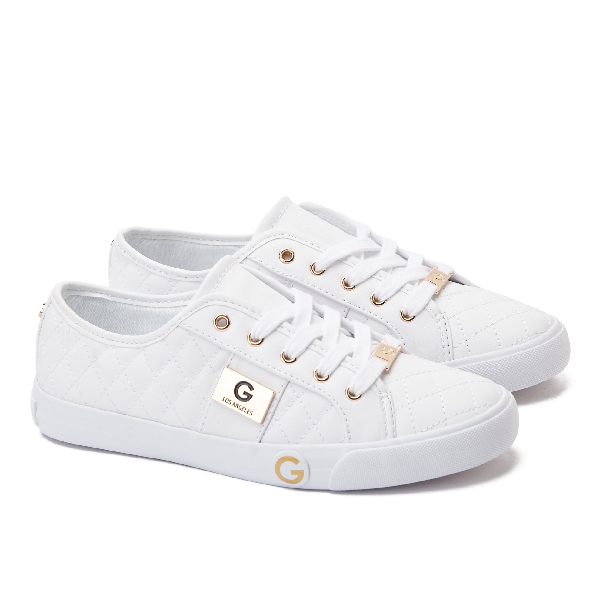 White Backer Guess Lace Up Sneakers