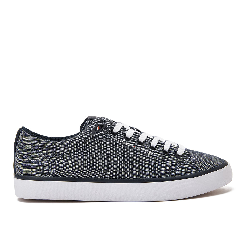 Blue Tommy Hilfiger Linen Chambray Sneakers