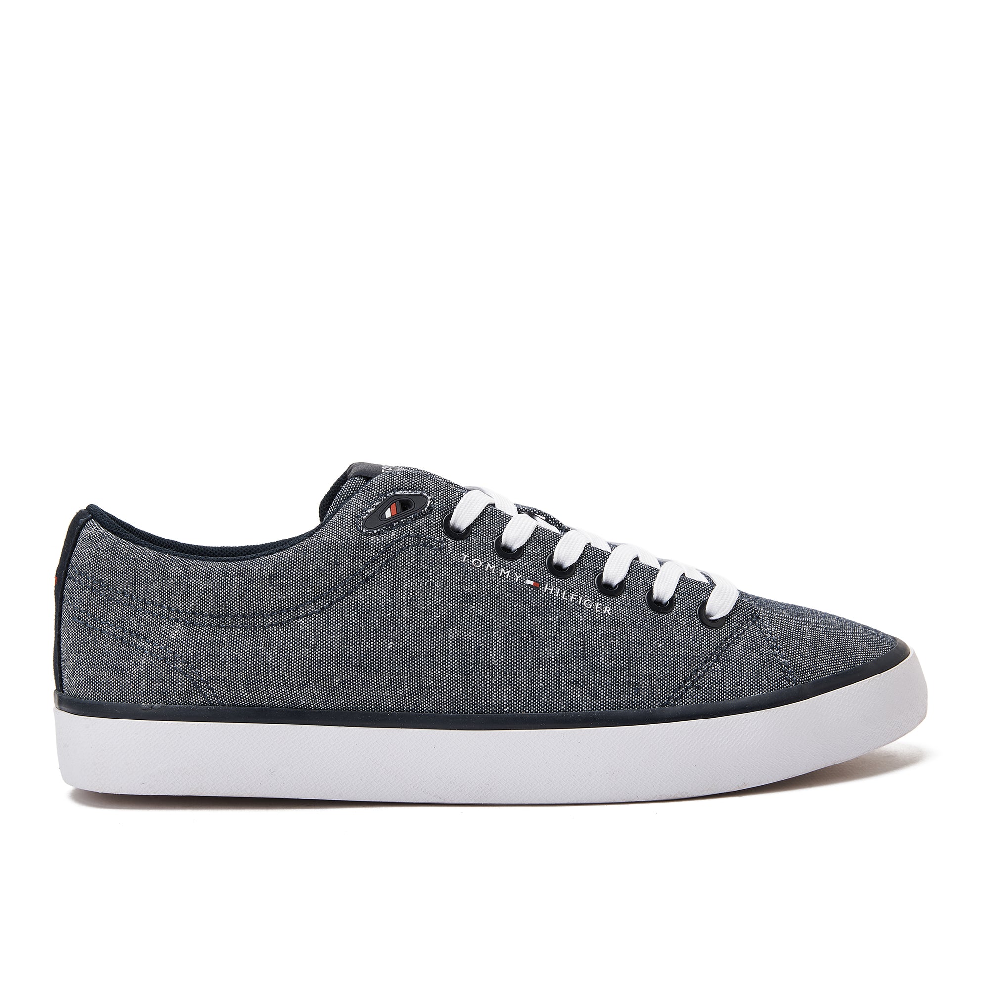 Blue Tommy Hilfiger Linen Chambray Sneakers