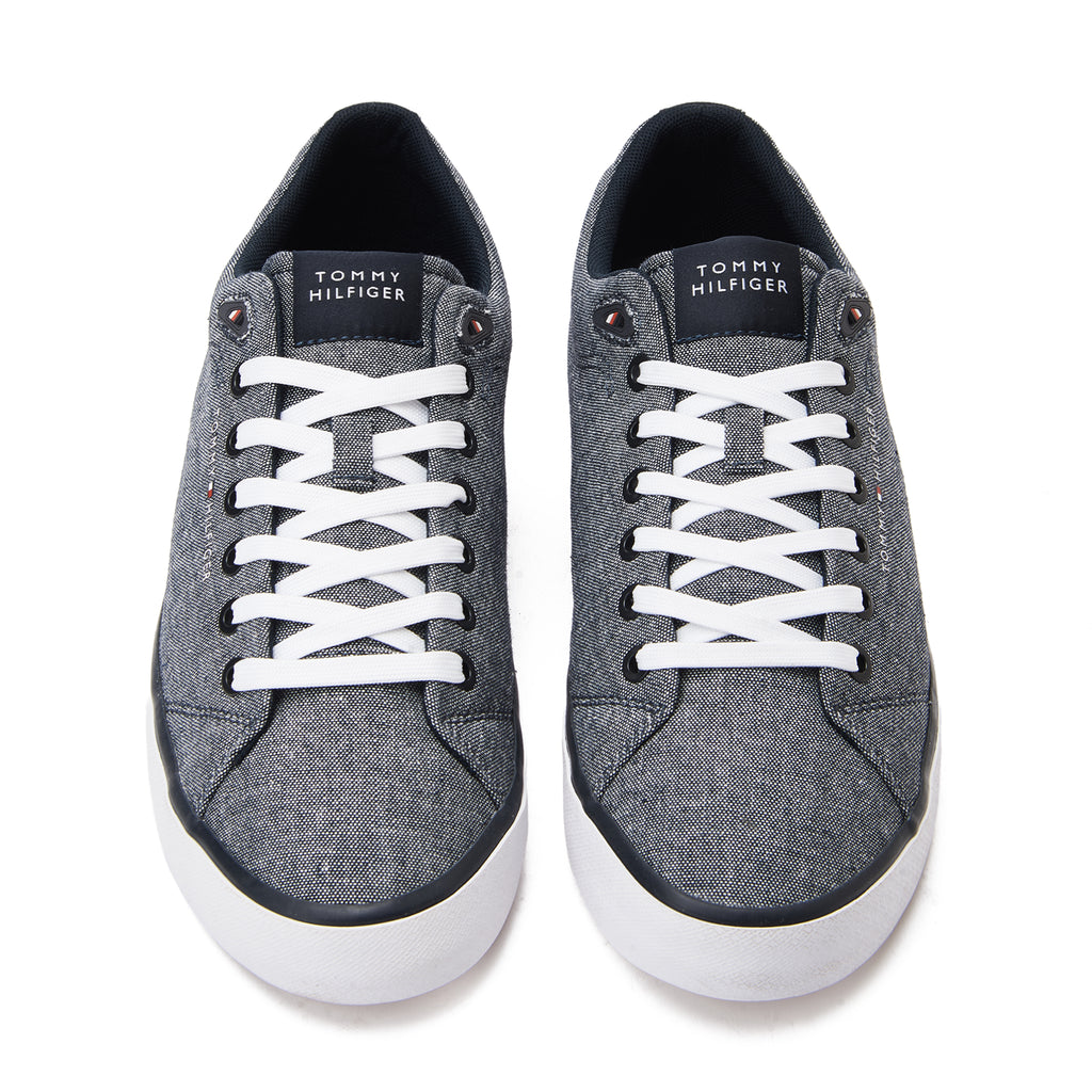 Blue Tommy Hilfiger Linen Chambray Sneakers