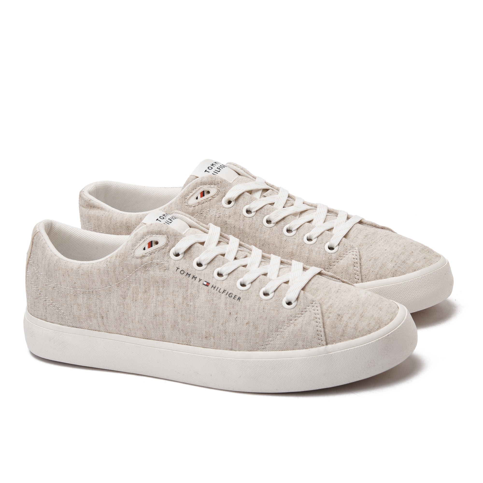 Beige Tommy Hilfiger Canvas Sneakers