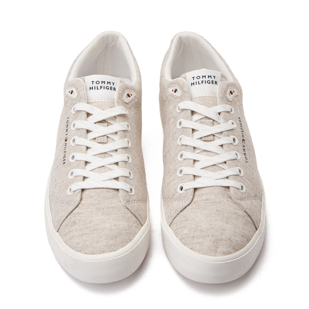 Beige Tommy Hilfiger Canvas Sneakers