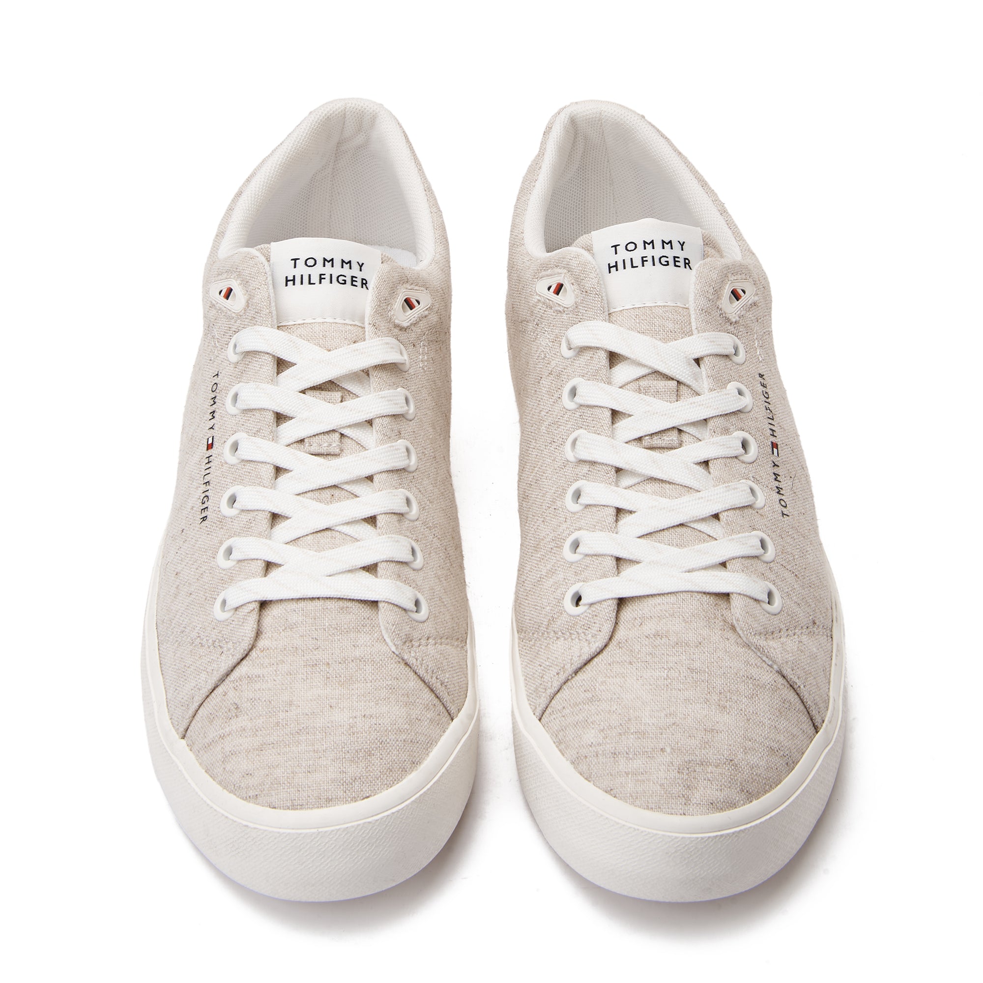 Beige Tommy Hilfiger Canvas Sneakers