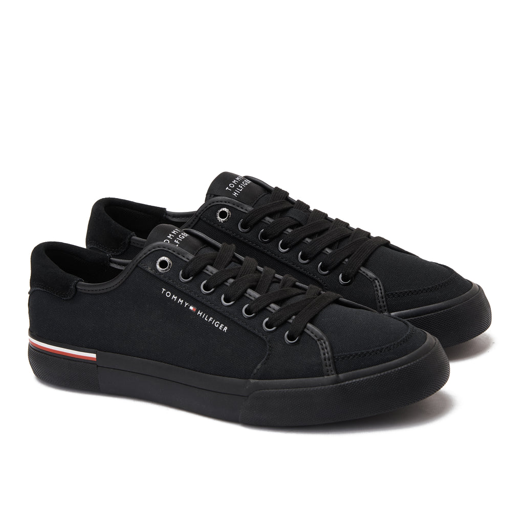 Black Tommy Hilfiger Canvas Sneakers