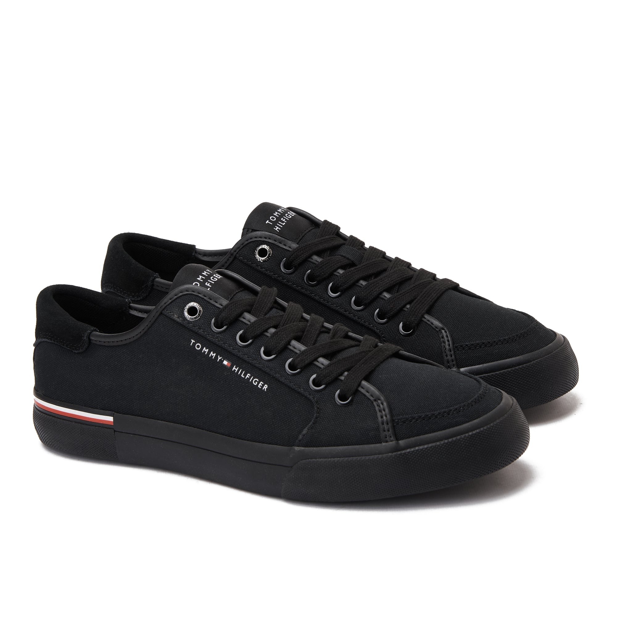 Black Tommy Hilfiger Canvas Sneakers