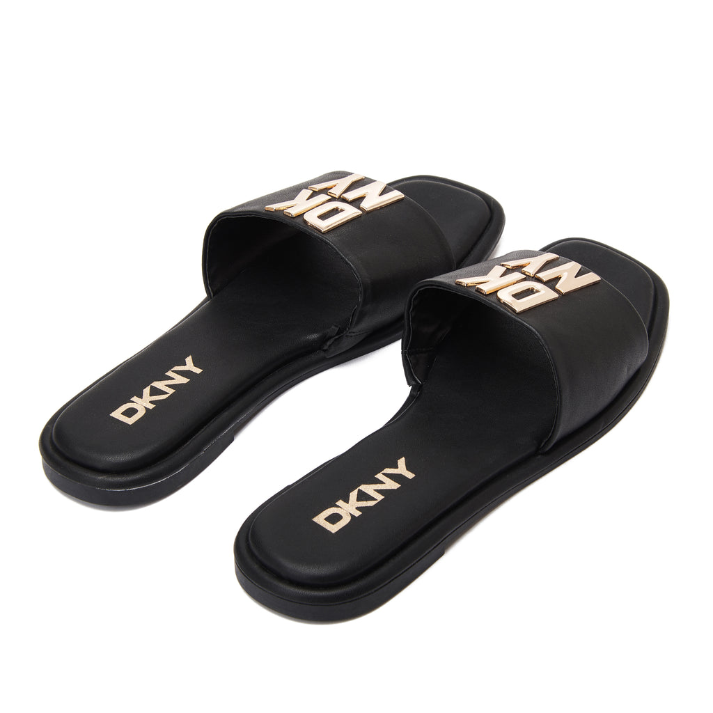 Black Dkny Waverly Flat Slide