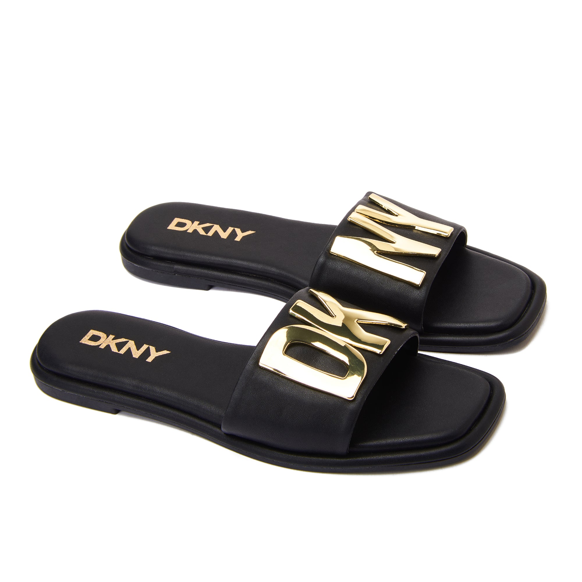 Black Dkny Idalie Logo Slide