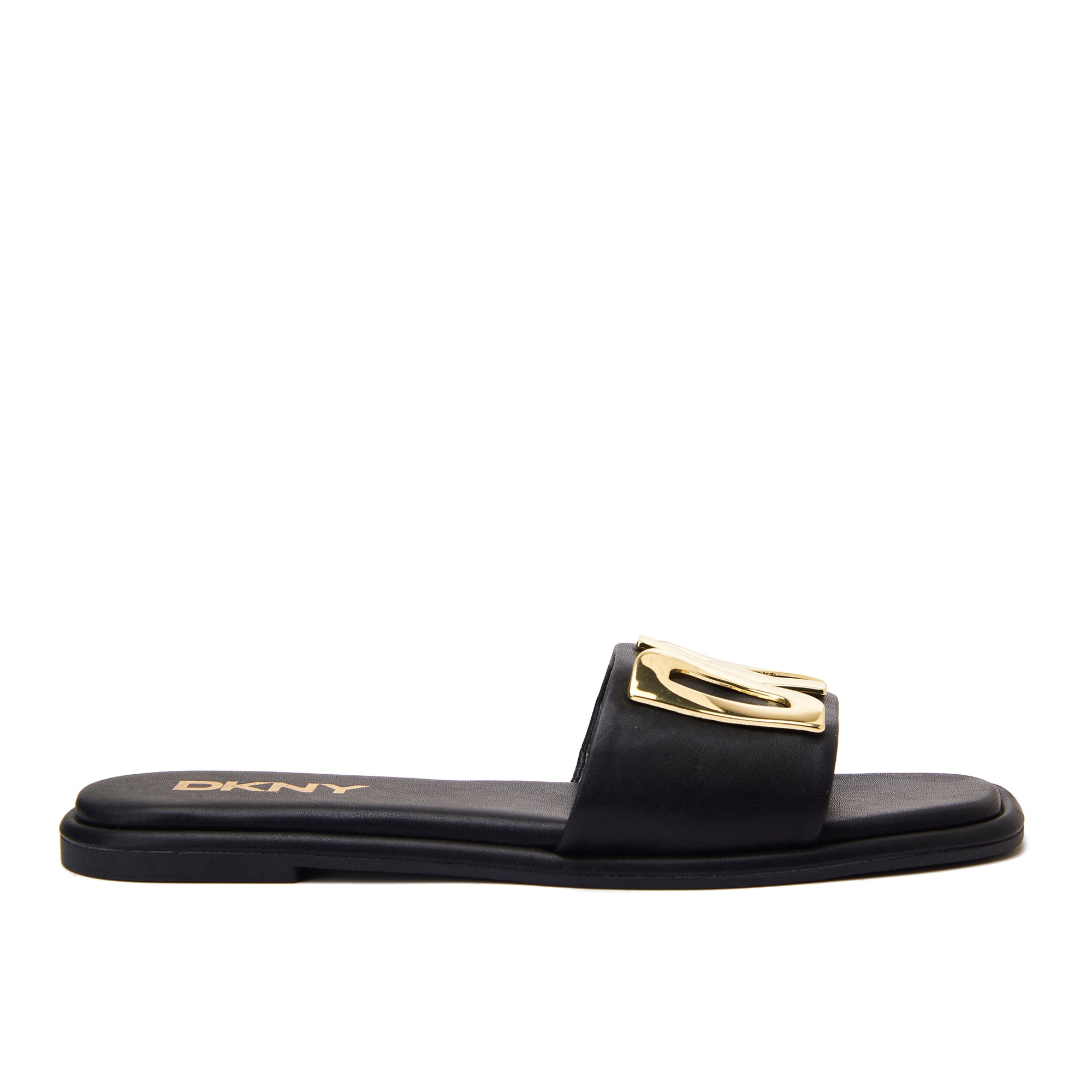 Black Dkny Idalie Logo Slide