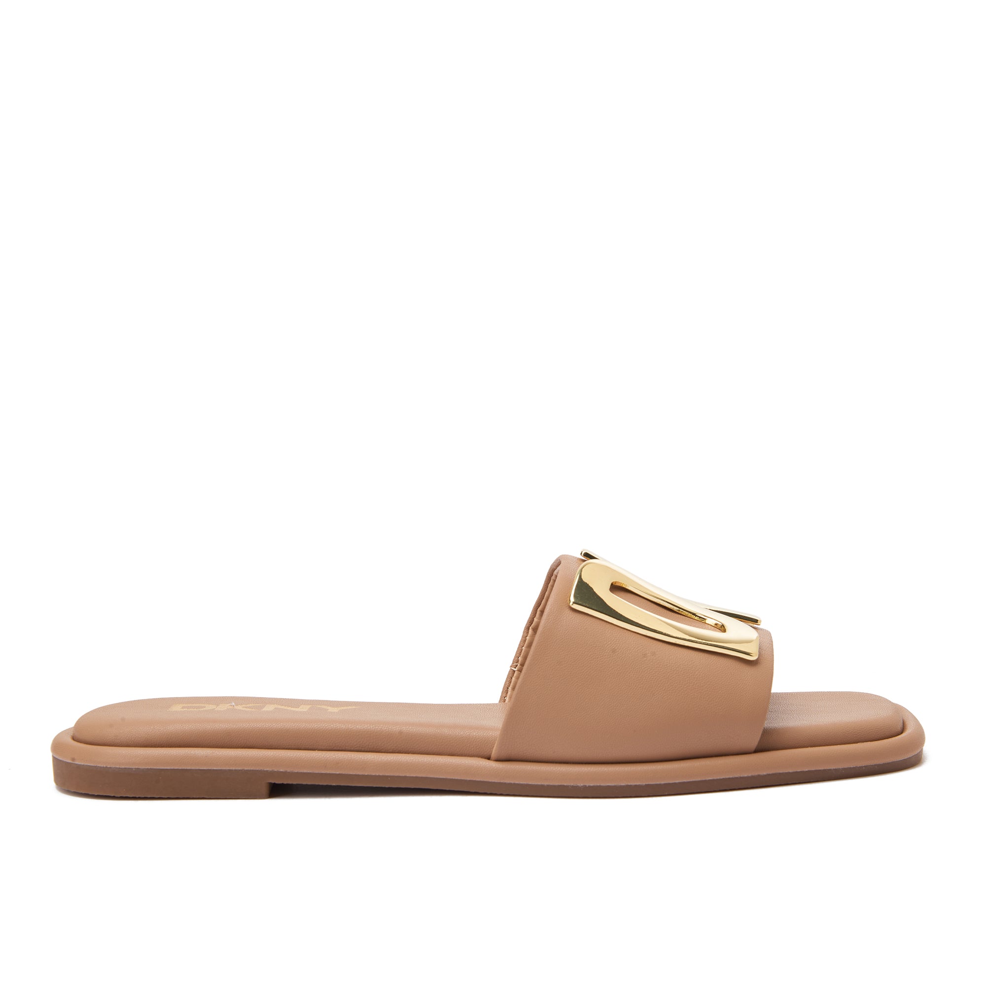 Beige Dkny Idalie Logo Slide