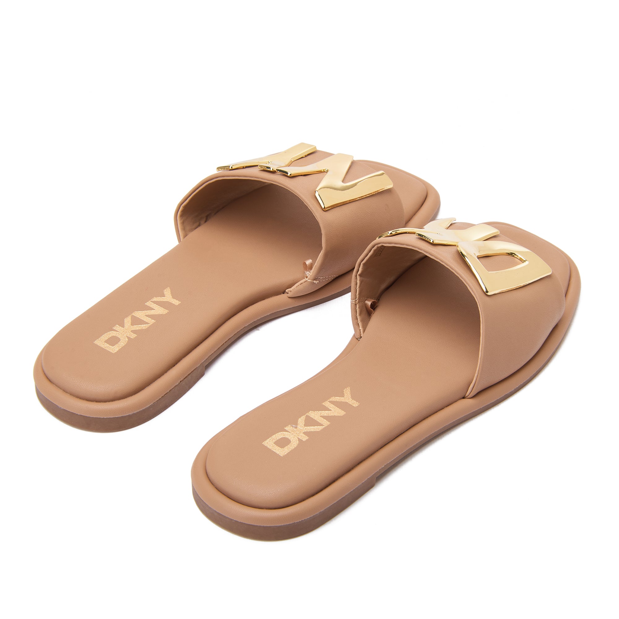 Beige Dkny Idalie Logo Slide
