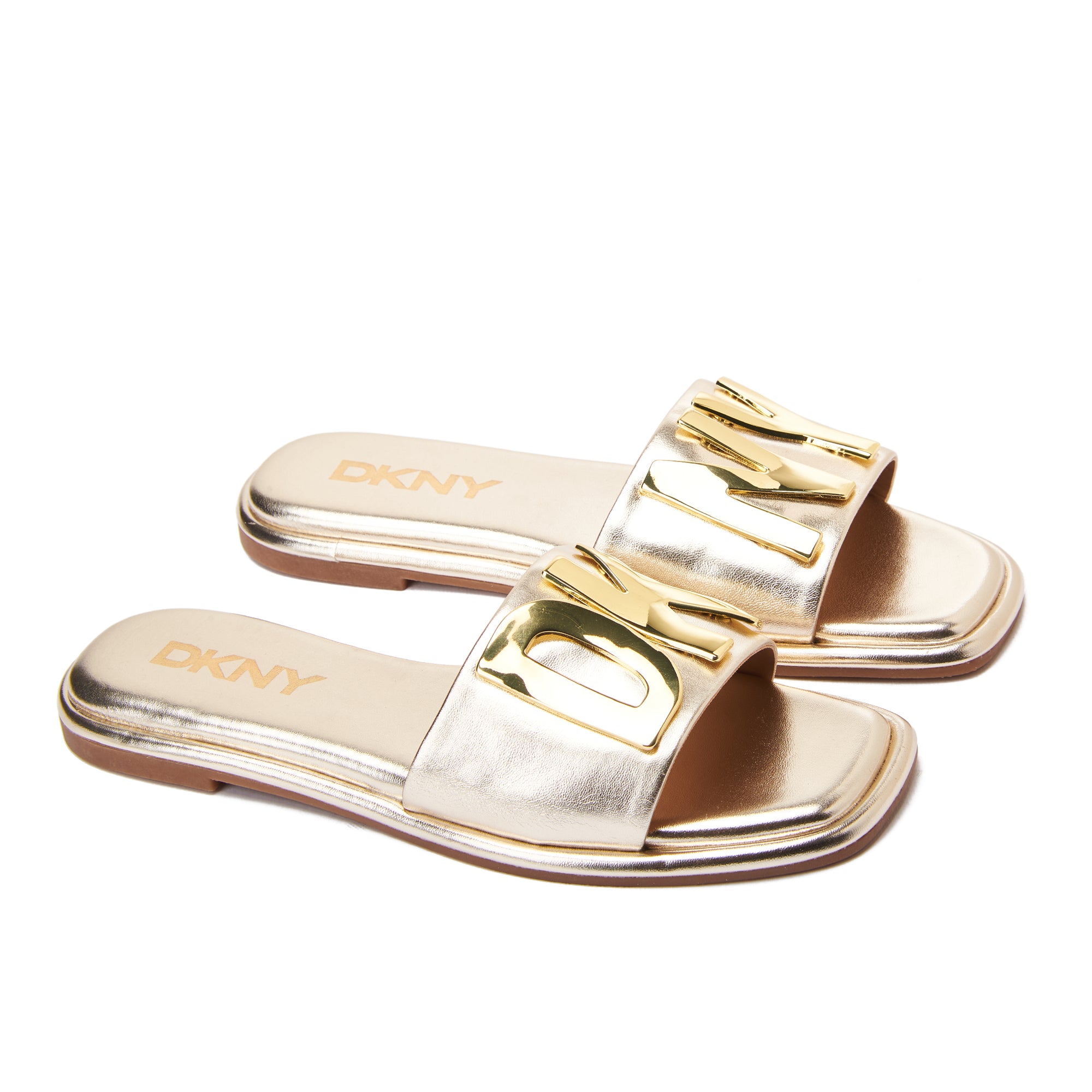 Gold Dkny Idalie Logo Slide