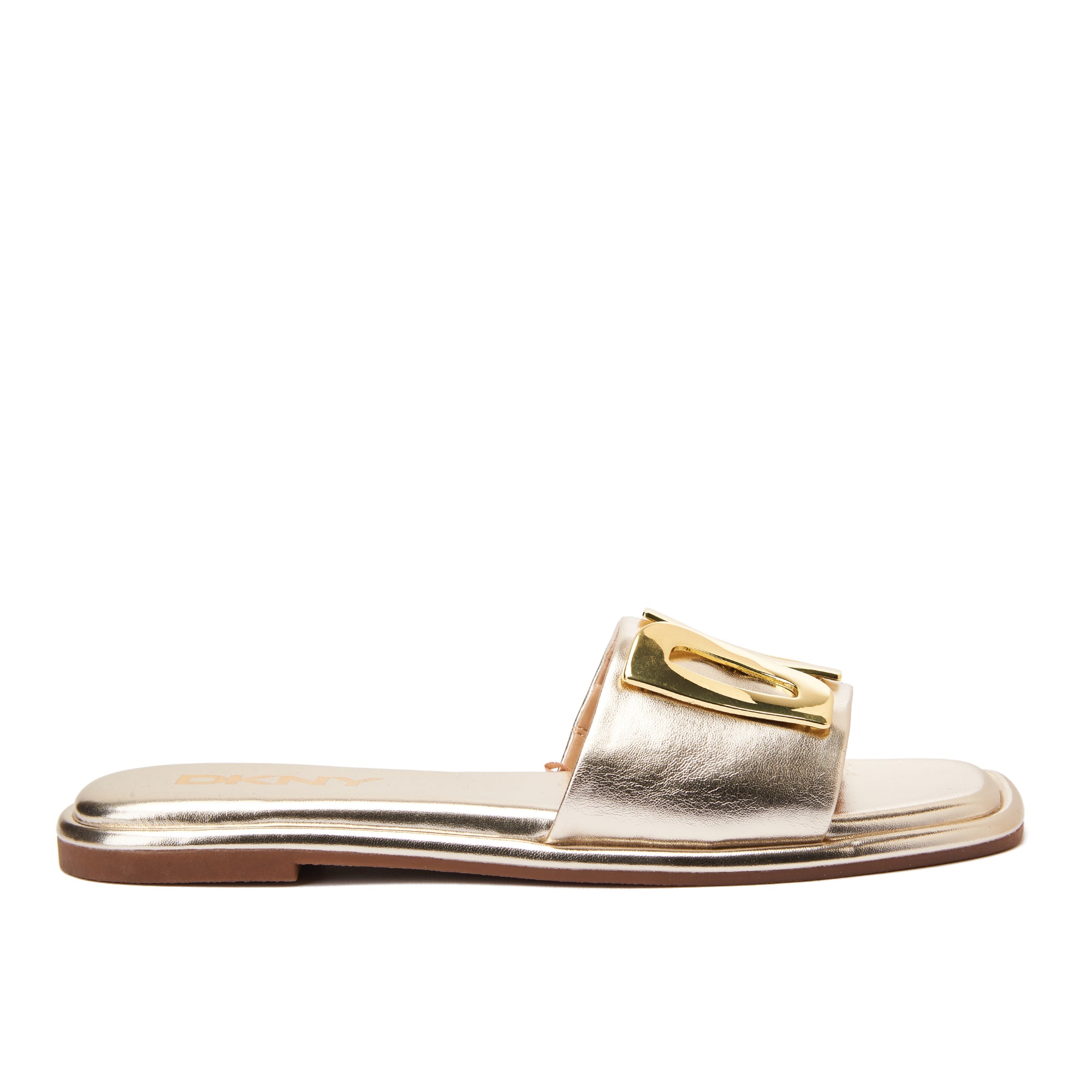 Gold Dkny Idalie Logo Slide