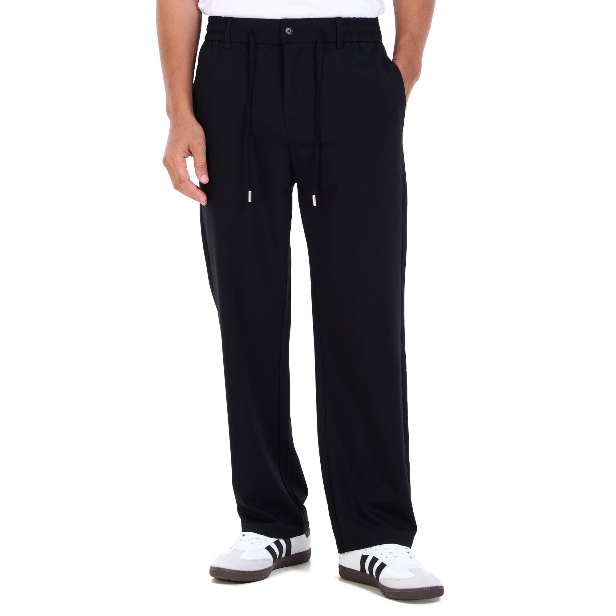Black Regular Fit Trousers