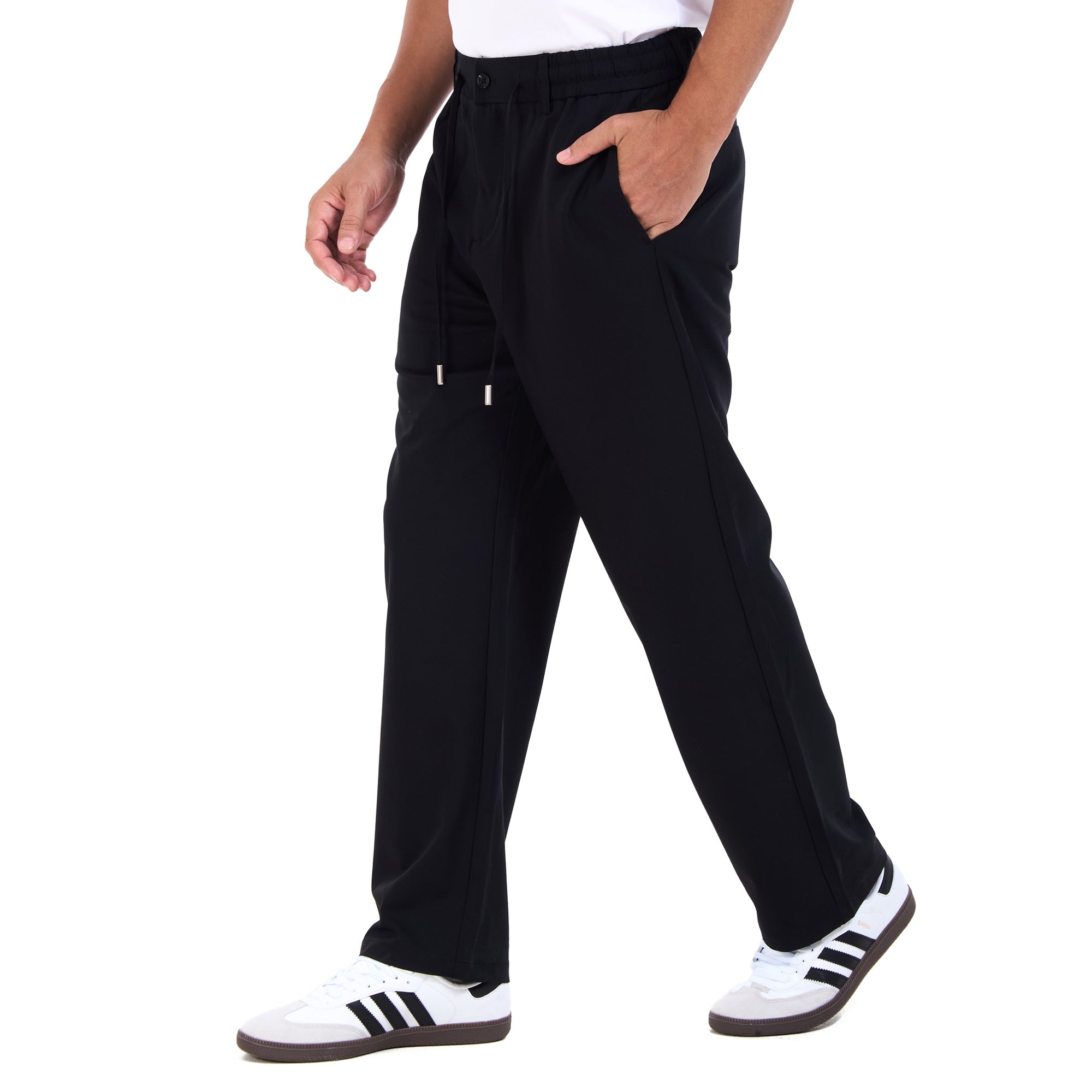 Black Regular Fit Trousers