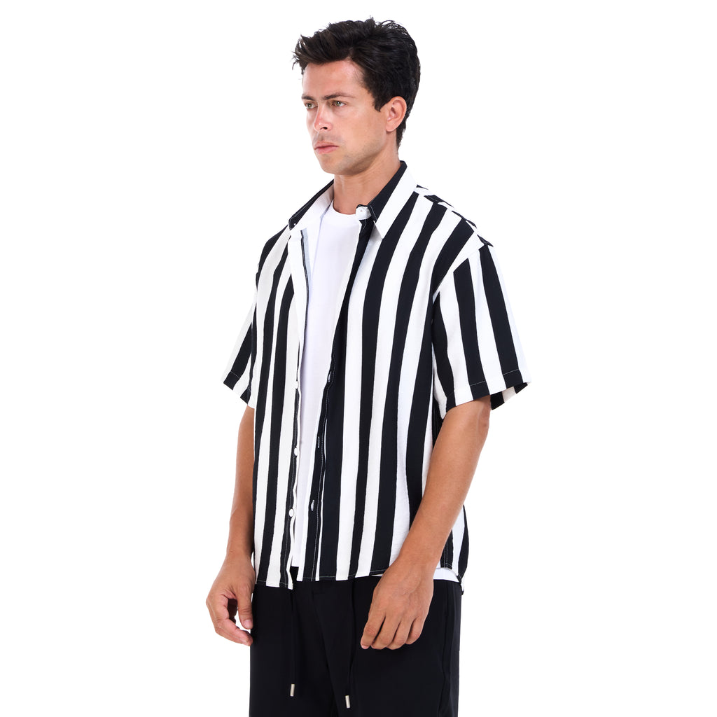Striped Short Sleeves -Shirt