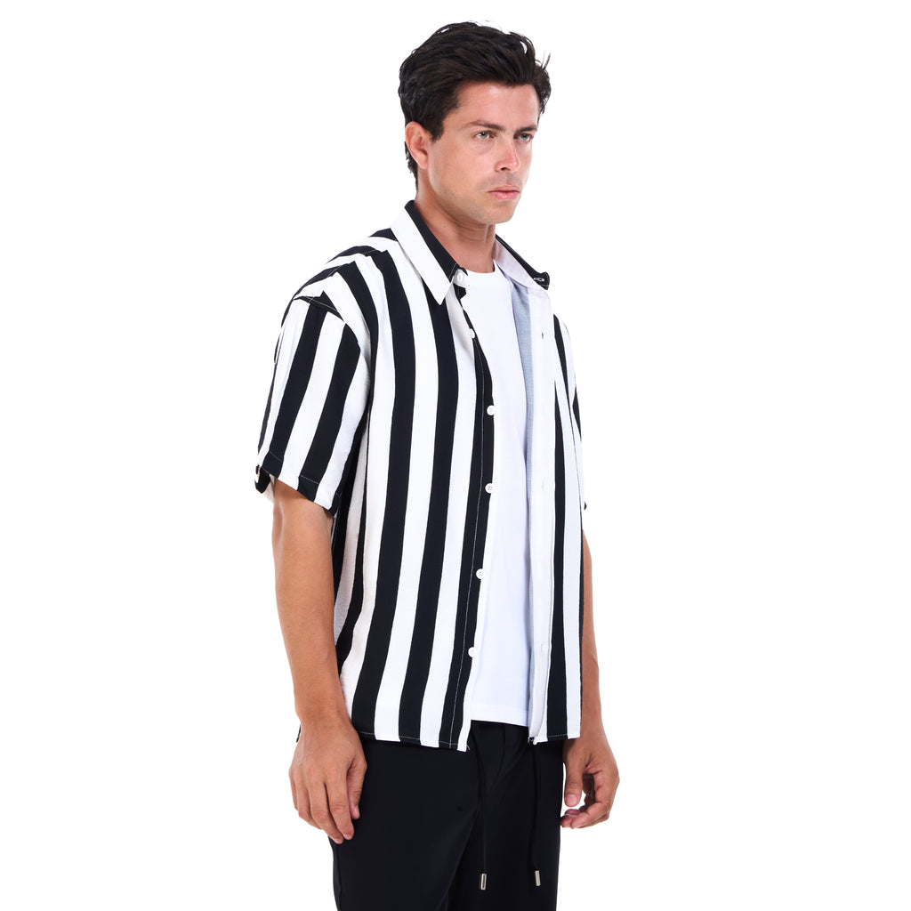 Striped Short Sleeves -Shirt