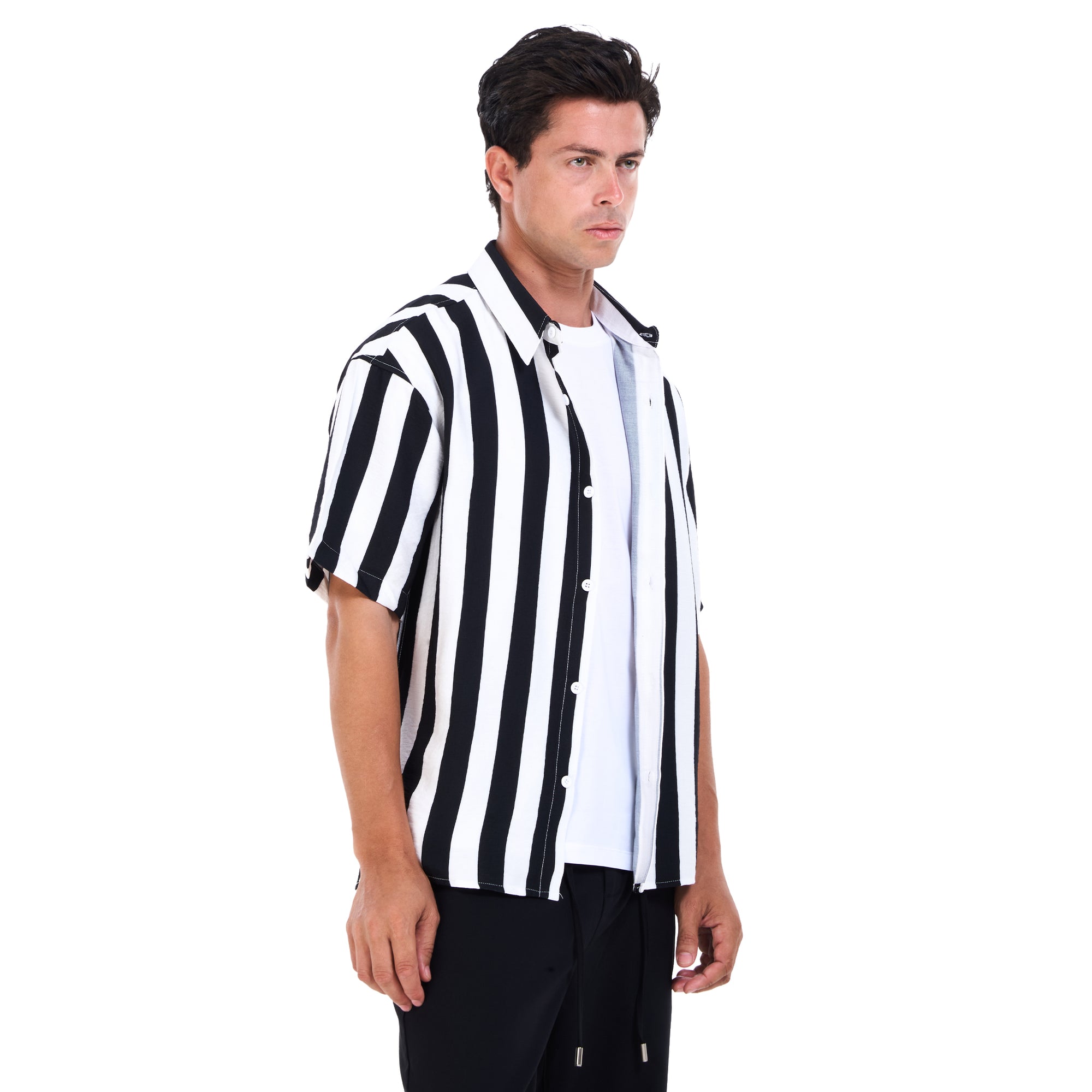 Striped Short Sleeves -Shirt