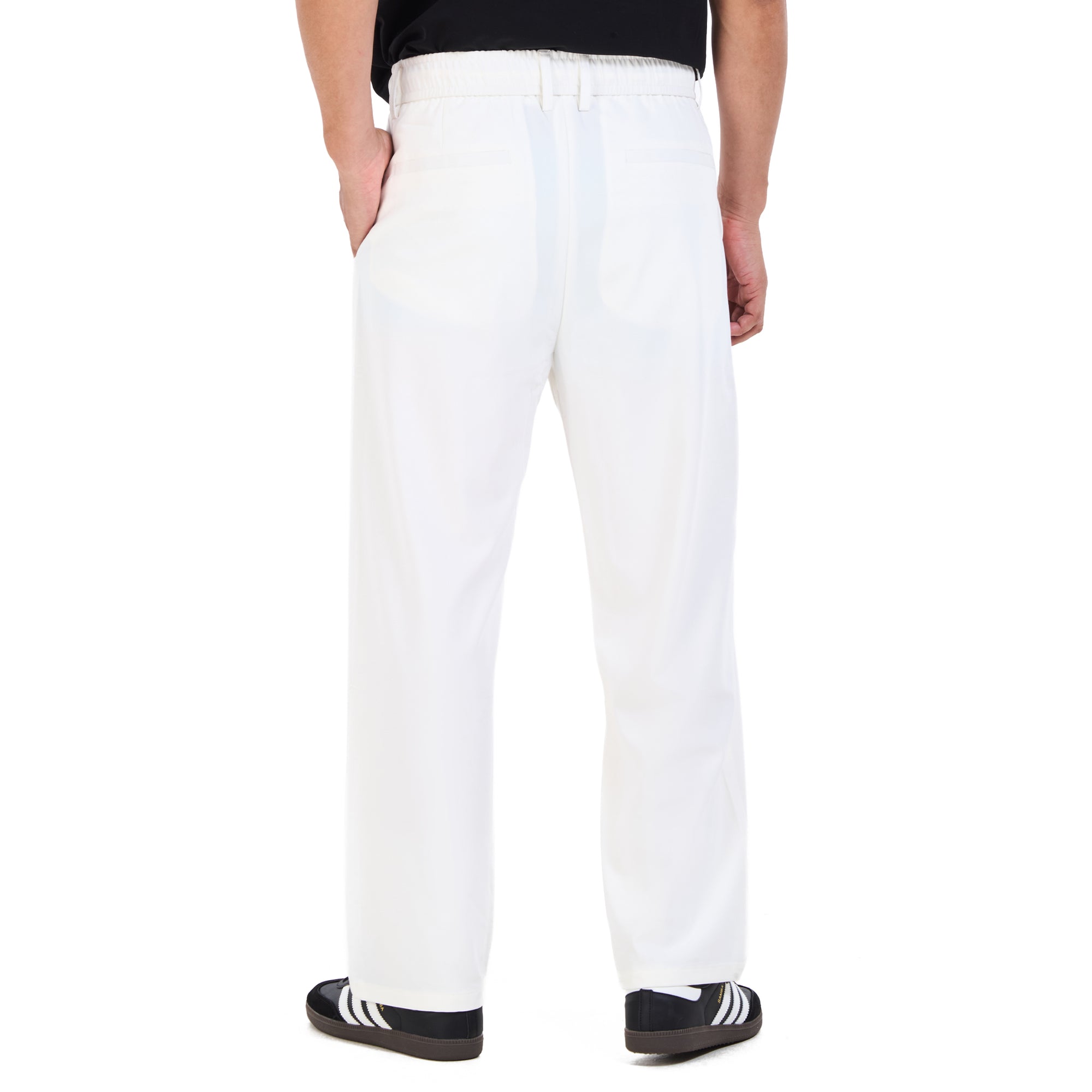 White Regular Fit Trousers