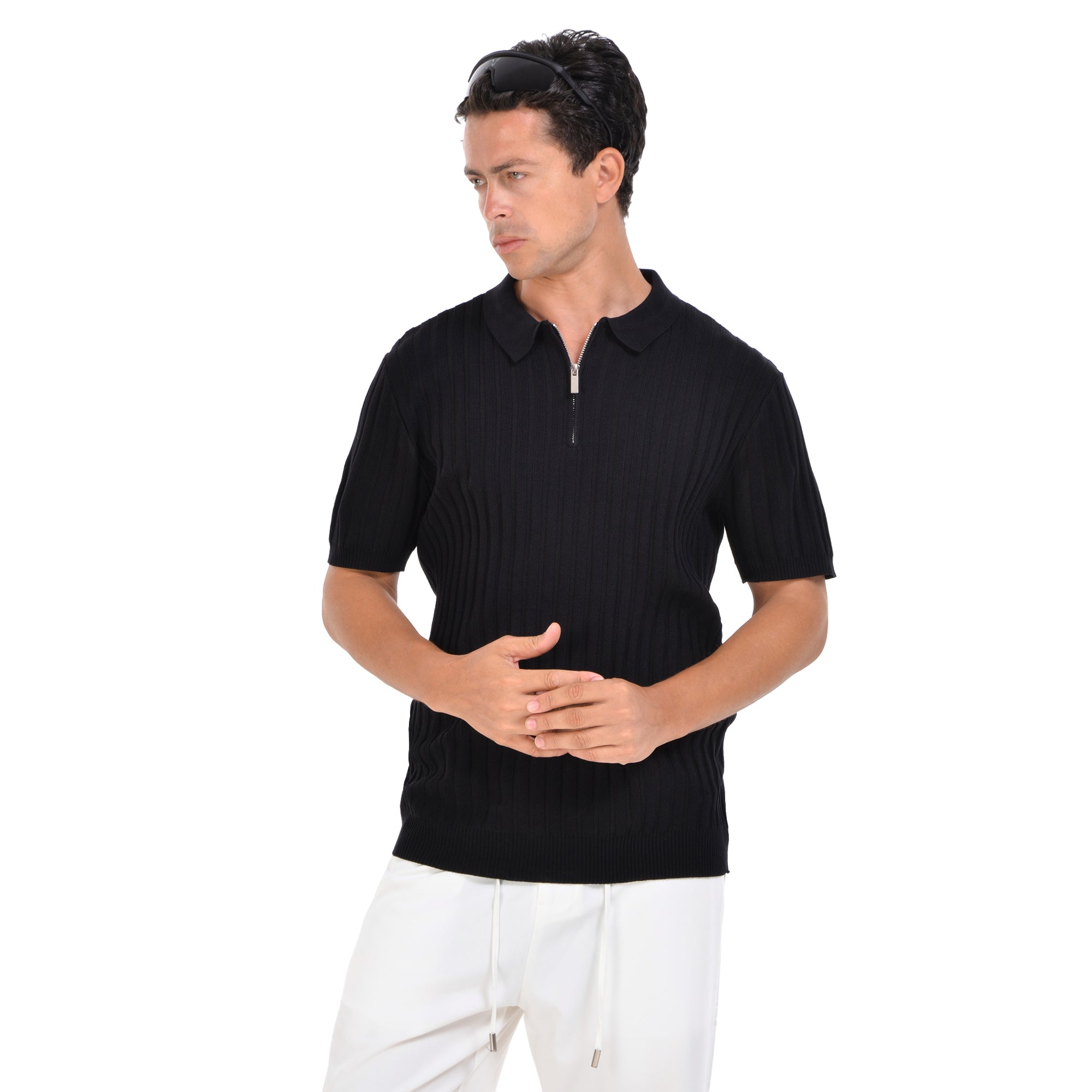 Black Short Sleeves Polo T-shirt