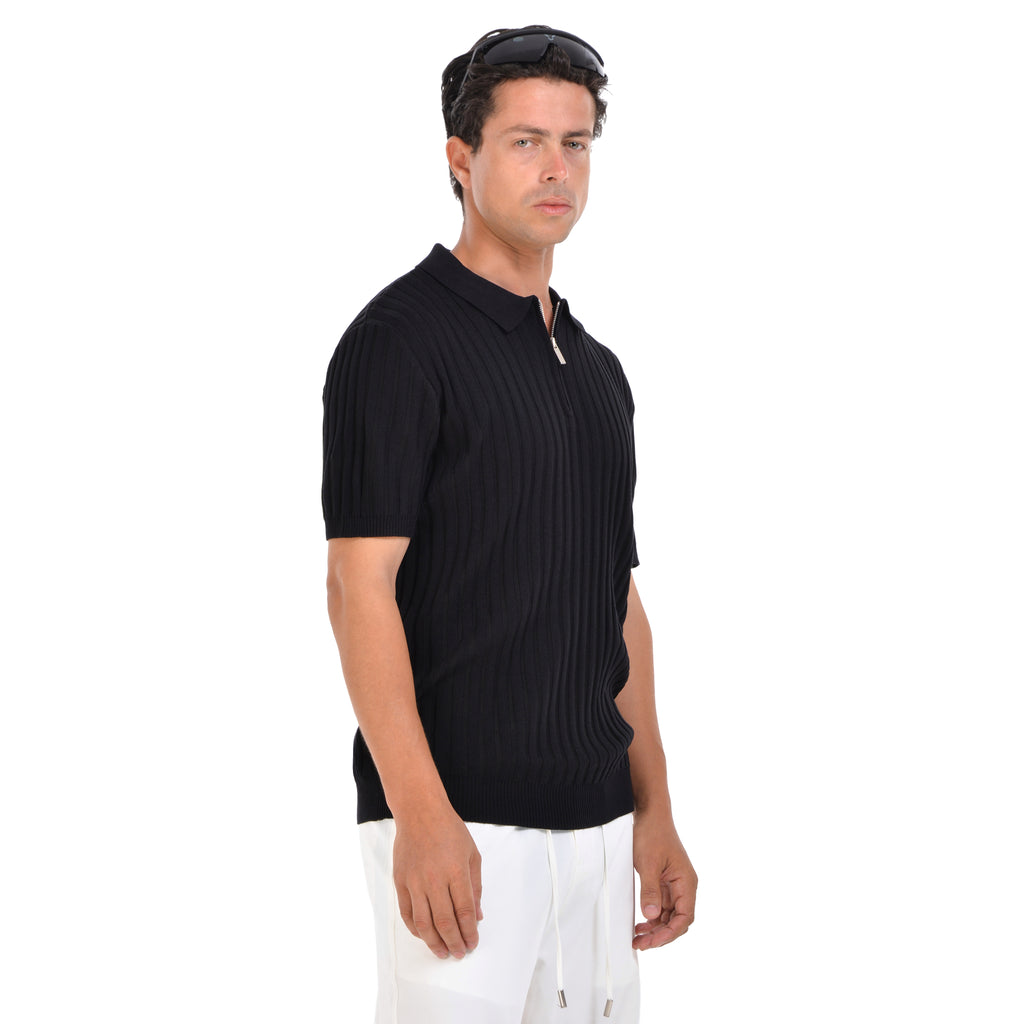 Black Short Sleeves Polo T-shirt