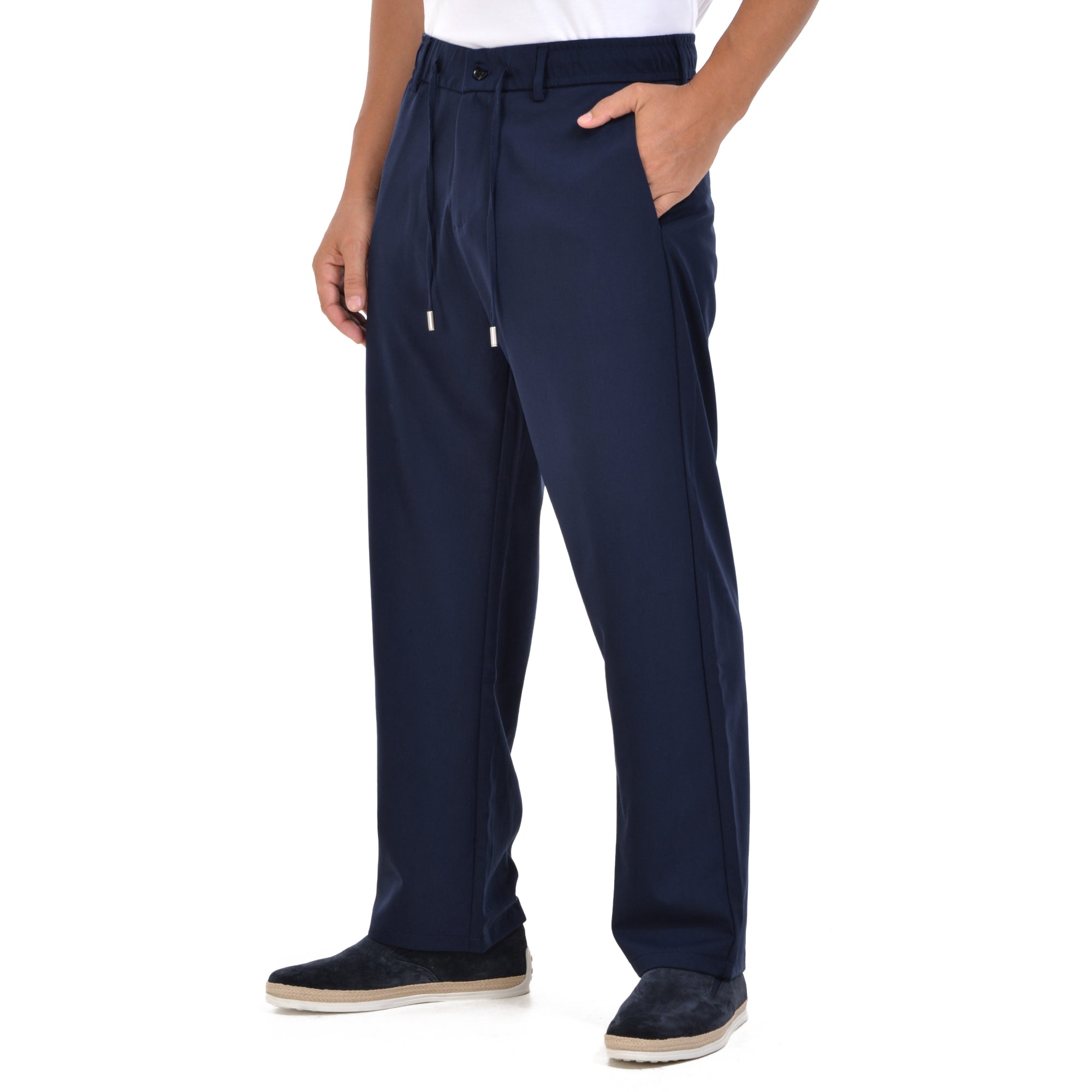 Navy Regular Fit Trousers