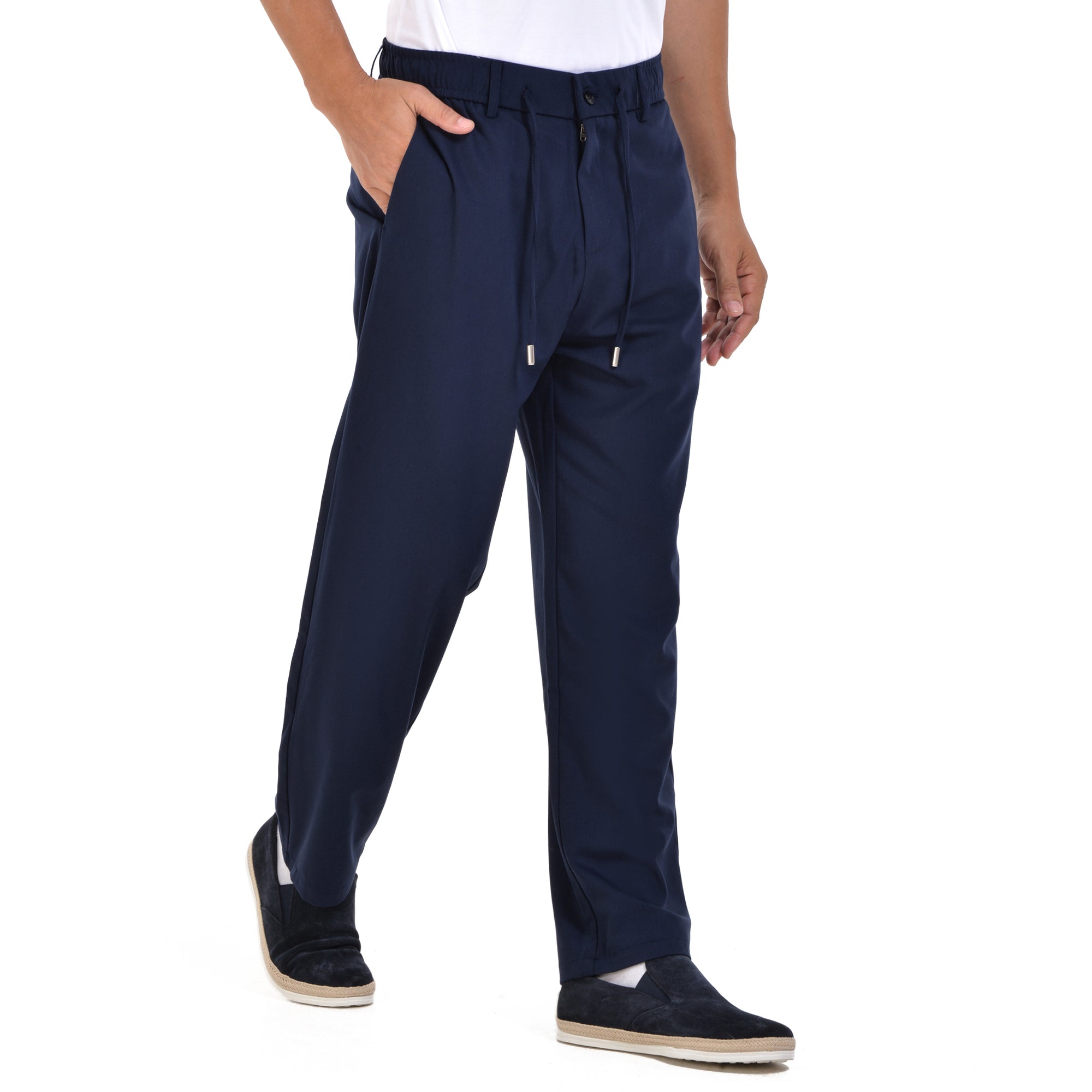 Navy Regular Fit Trousers