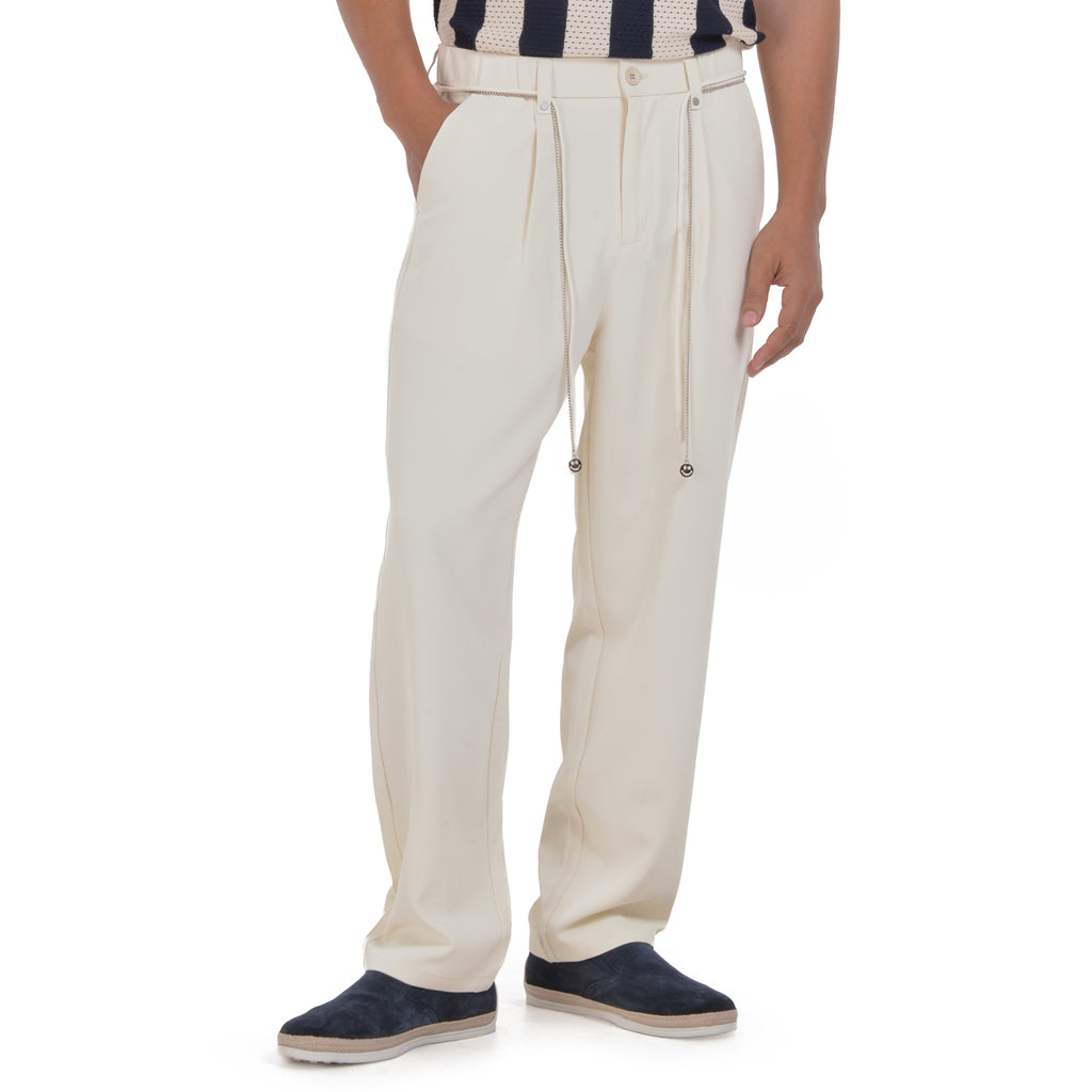 Off White Slim Fit Trousers