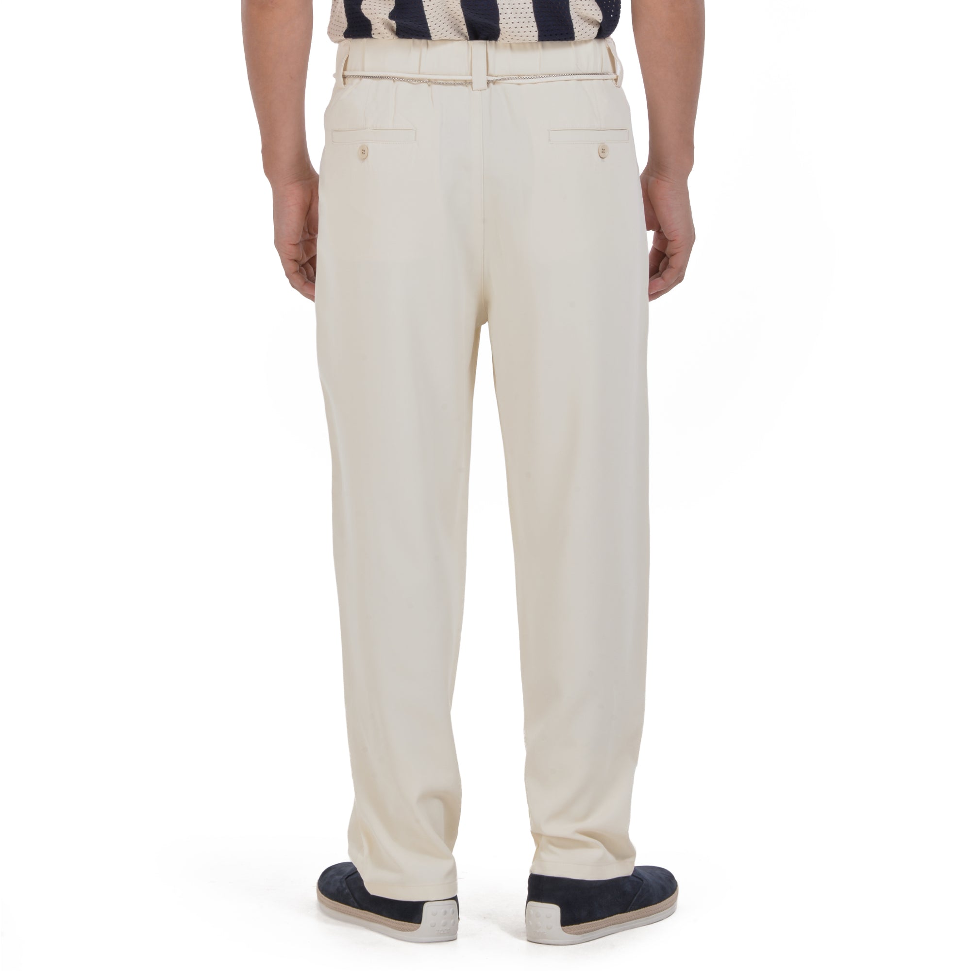 Off White Slim Fit Trousers