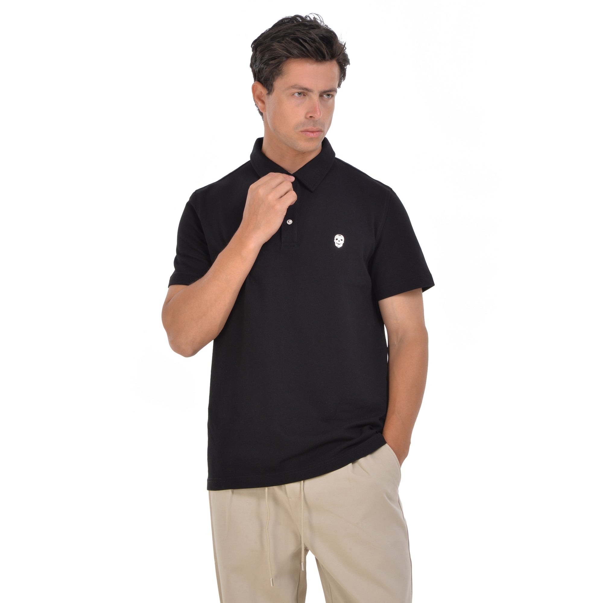 Black Short Sleeves Polo T-shirt