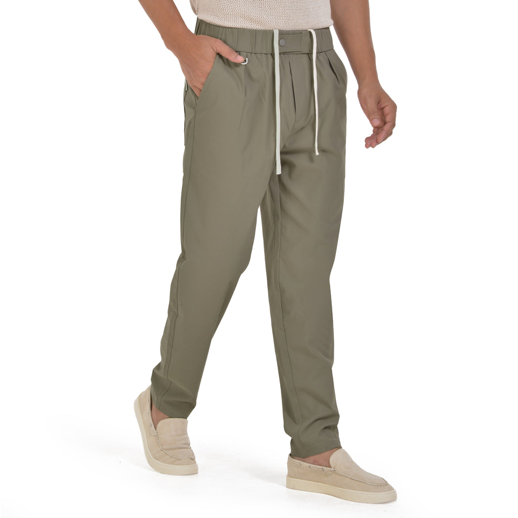 Beige Slim Fit Trousers