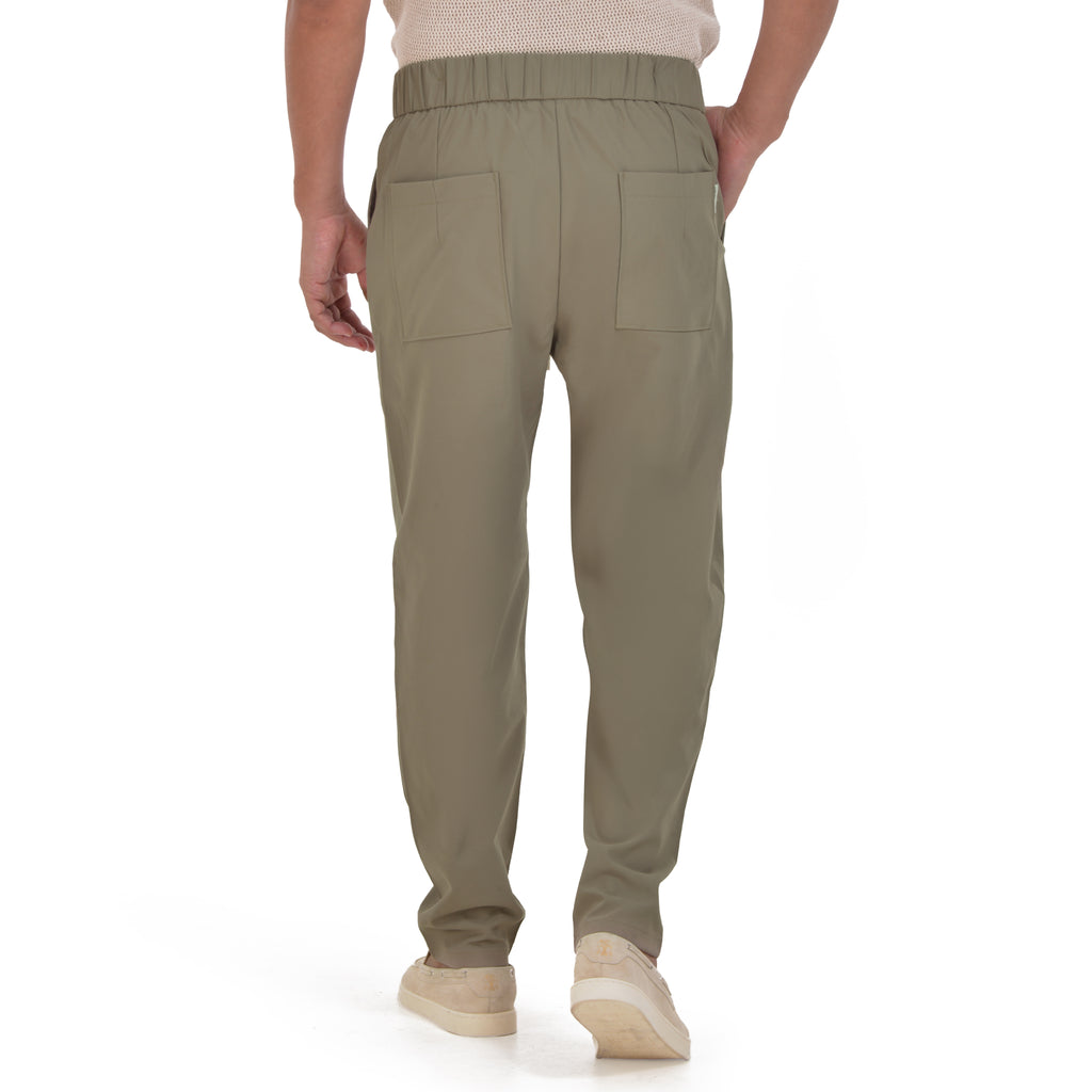Beige Slim Fit Trousers