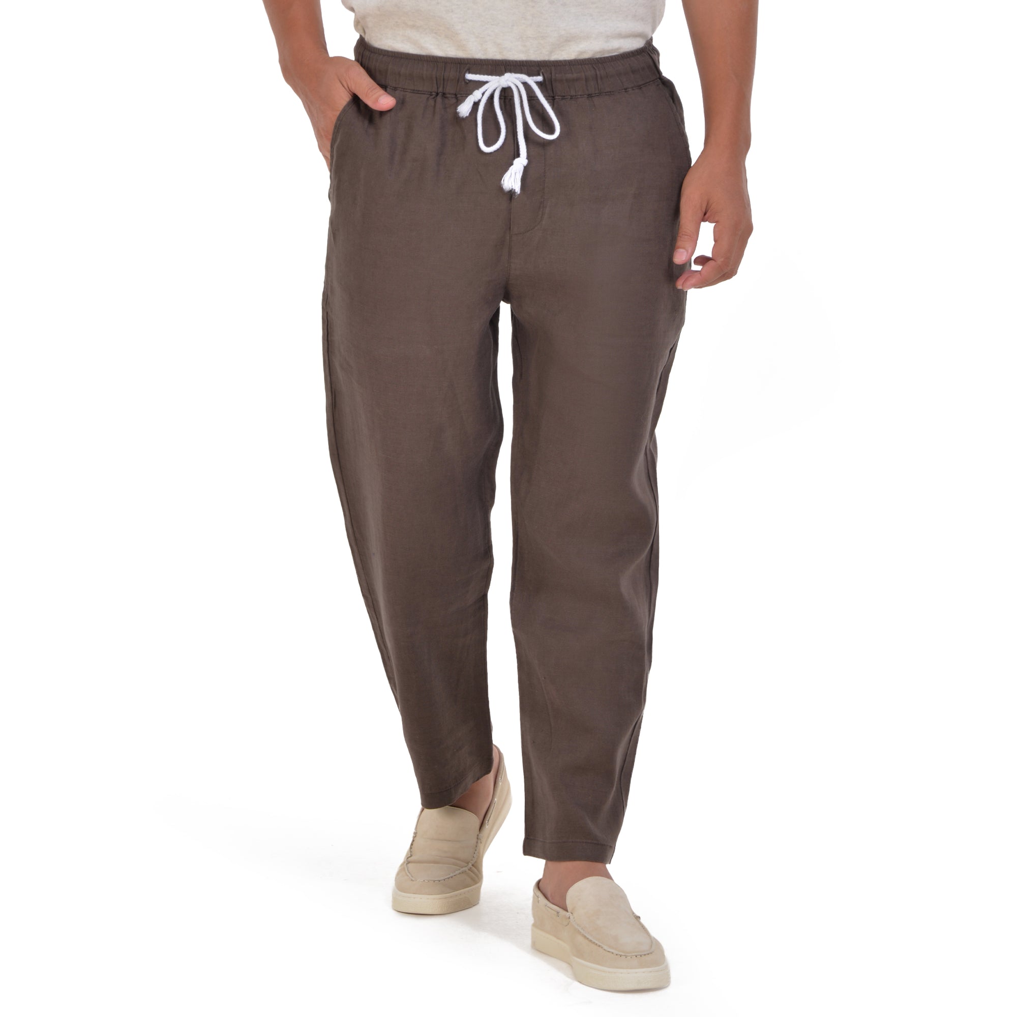 Brown Linen Trousers