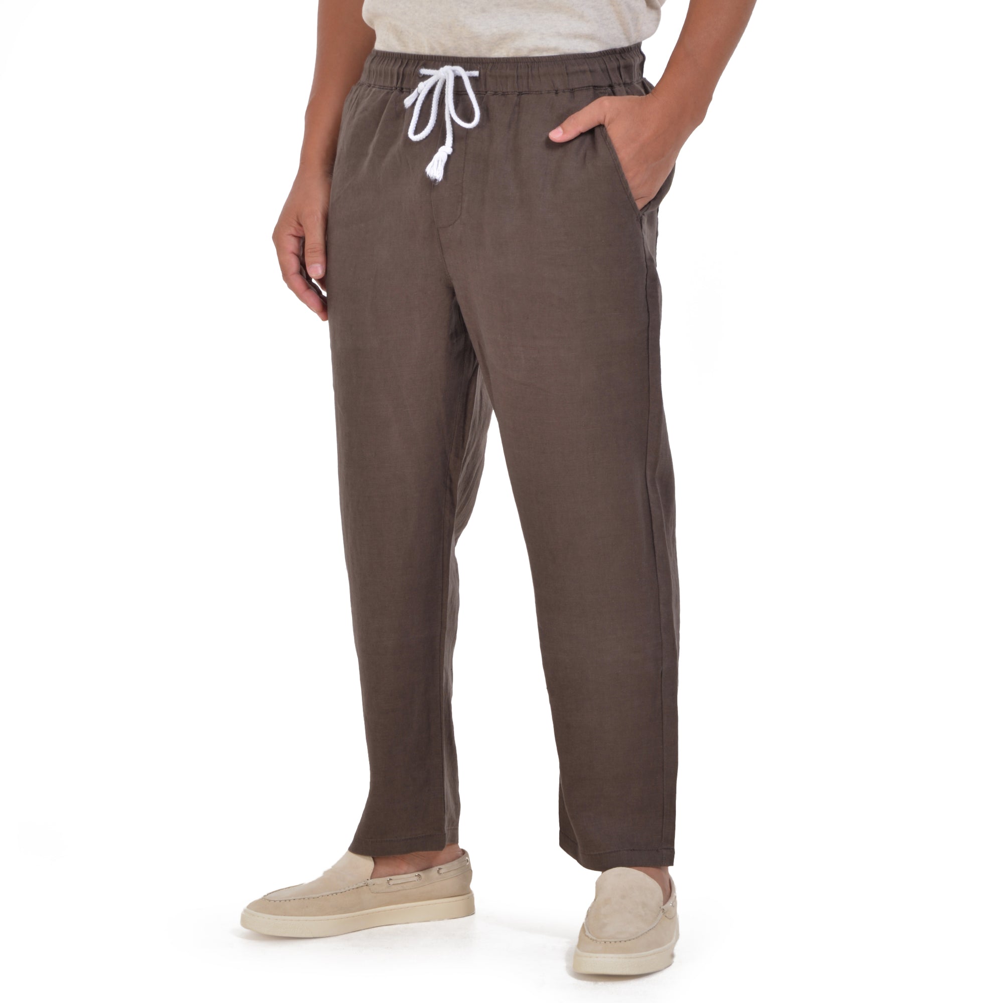 Brown Linen Trousers