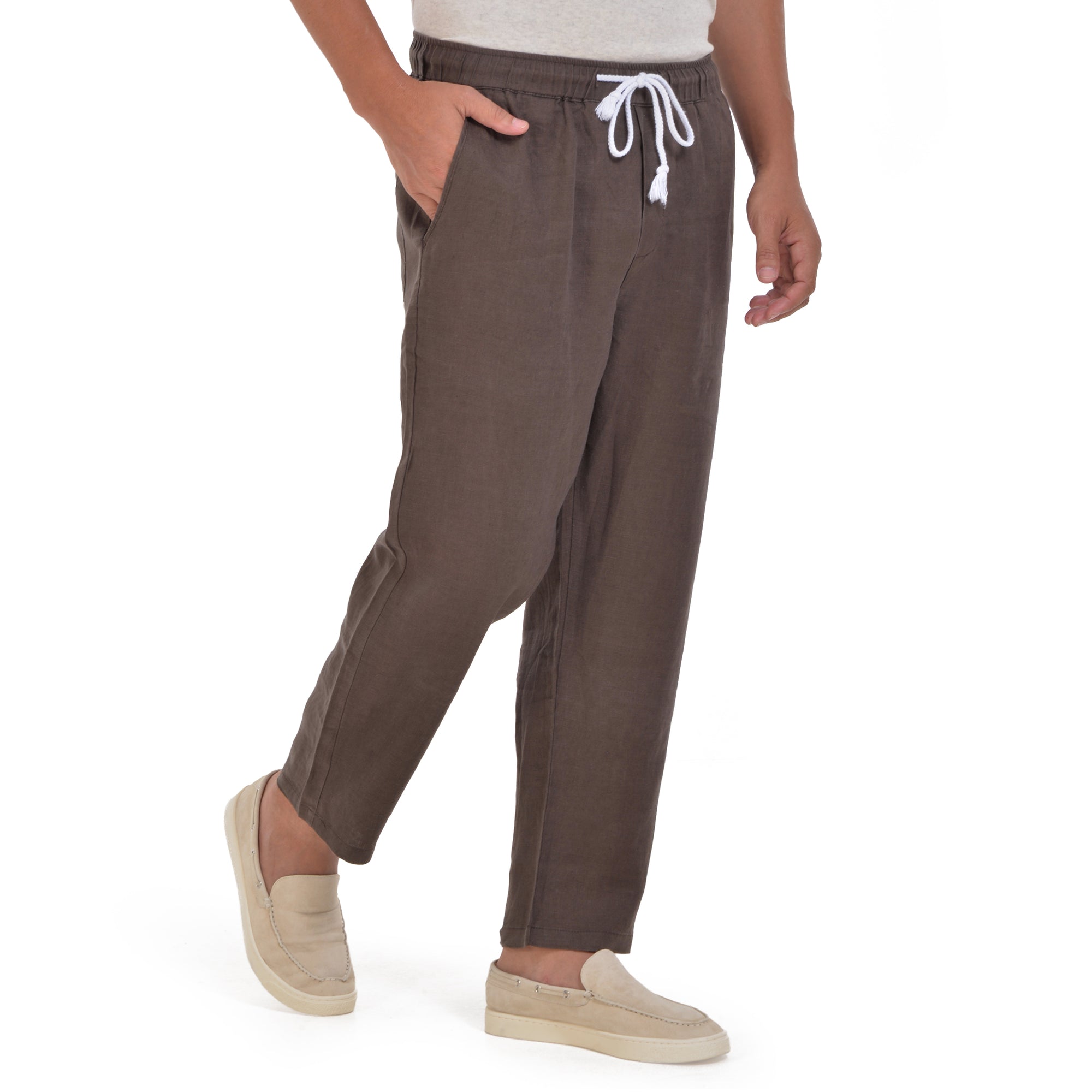 Brown Linen Trousers