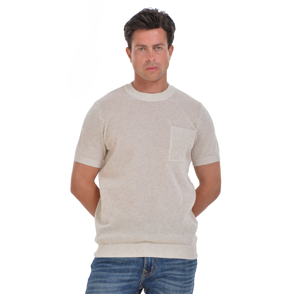 Beige Short Sleeves T-shirt