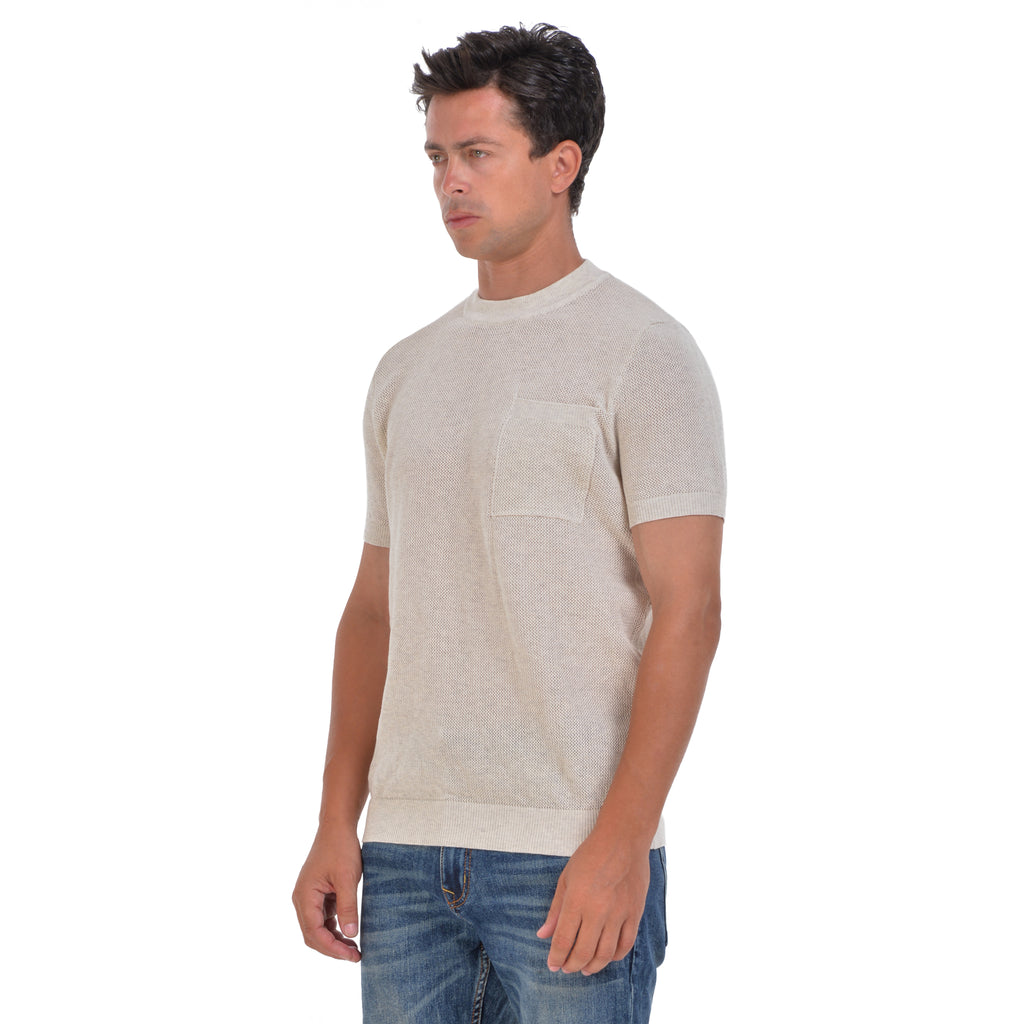Beige Short Sleeves T-shirt