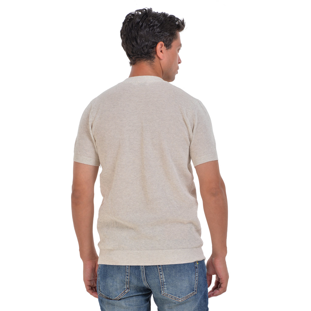 Beige Short Sleeves T-shirt
