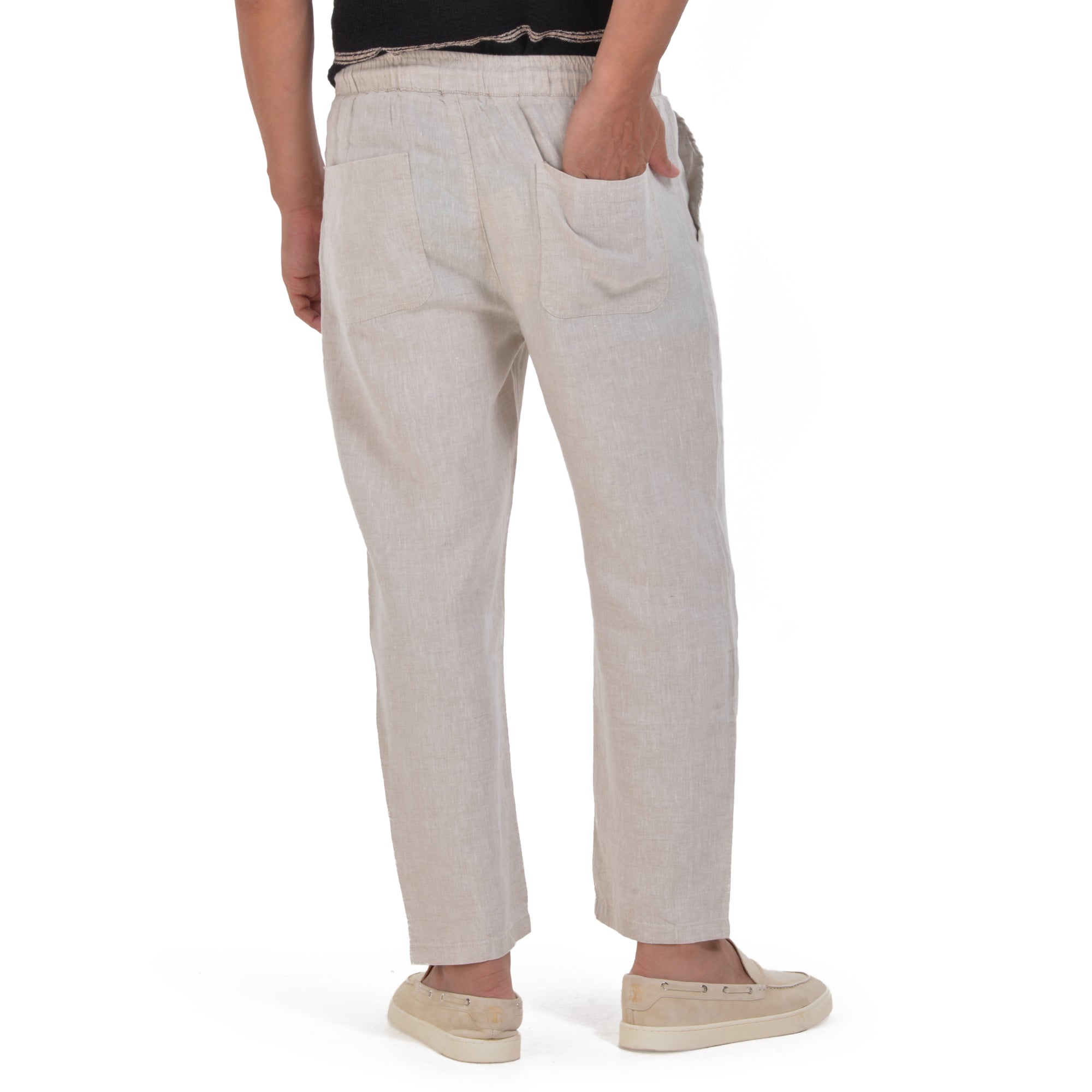 Beige Linen Trousers