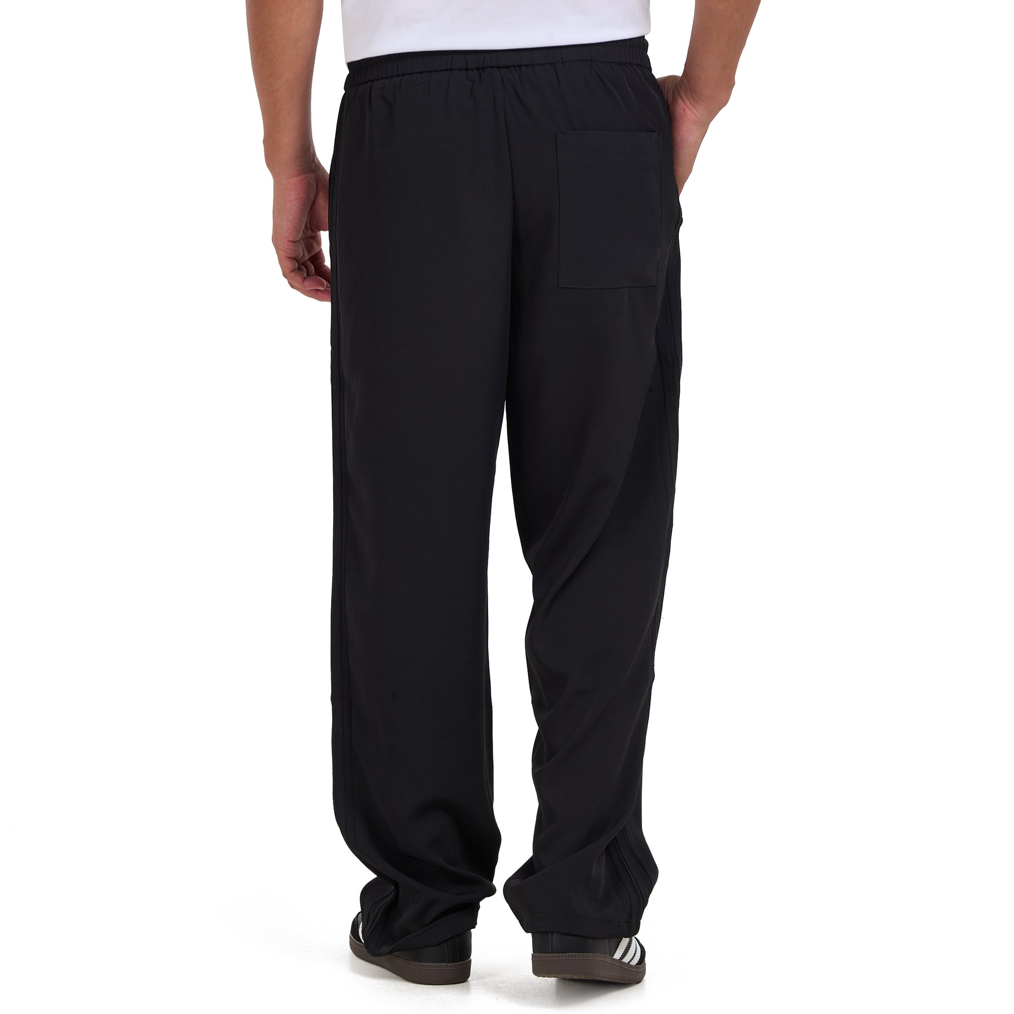 Black Cotton Relaxed Fit Trousers