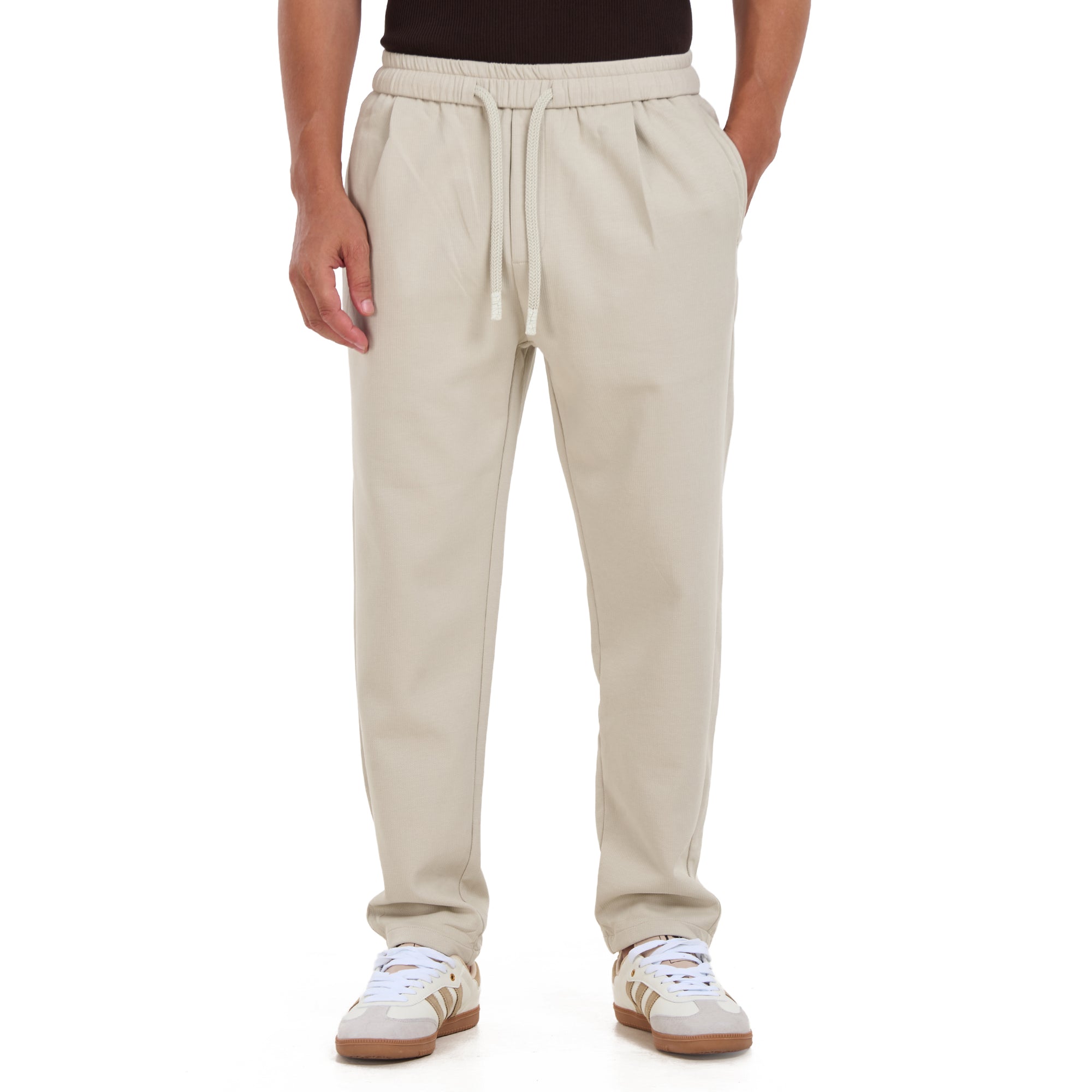 Beige Jogger Fit Trousers