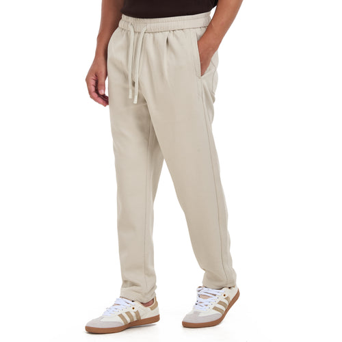 Beige Jogger Fit Trousers