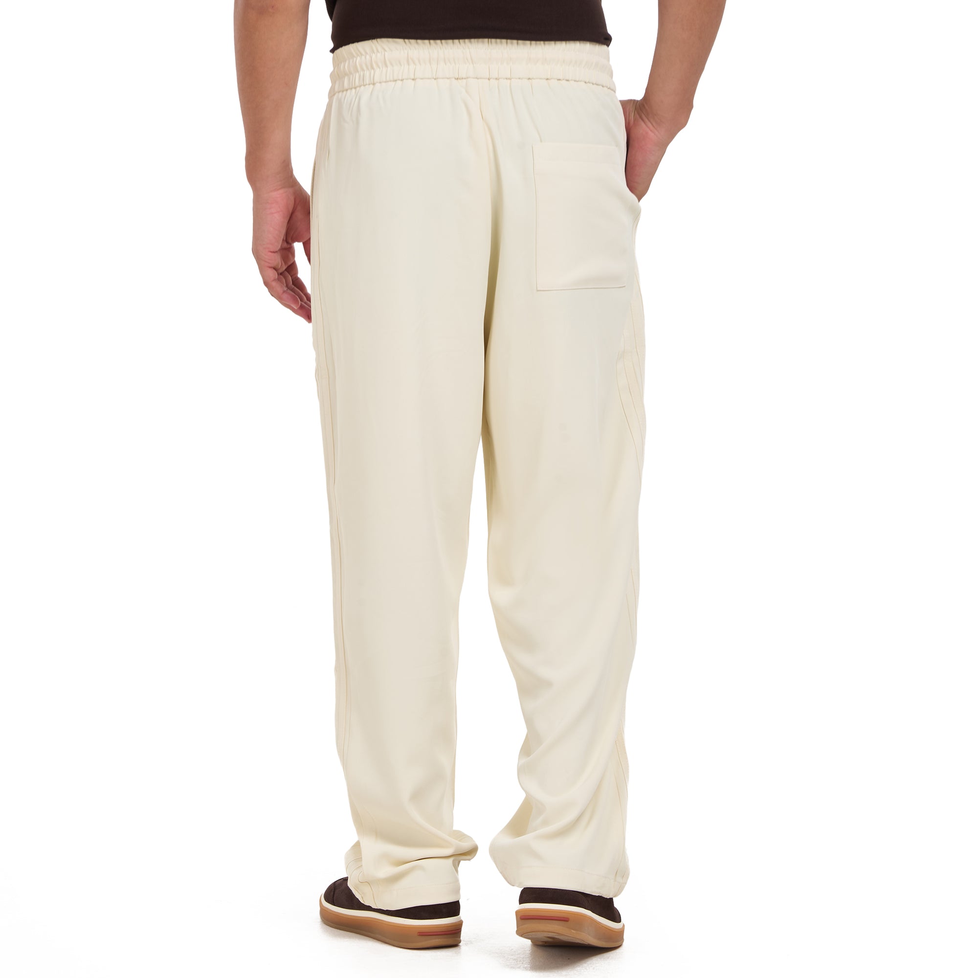 Off White Cotton Relaxed Fit Trousers