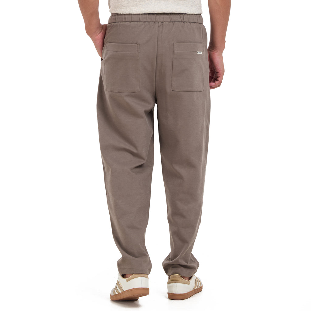 Beige Slim Fit Jogger Trousers