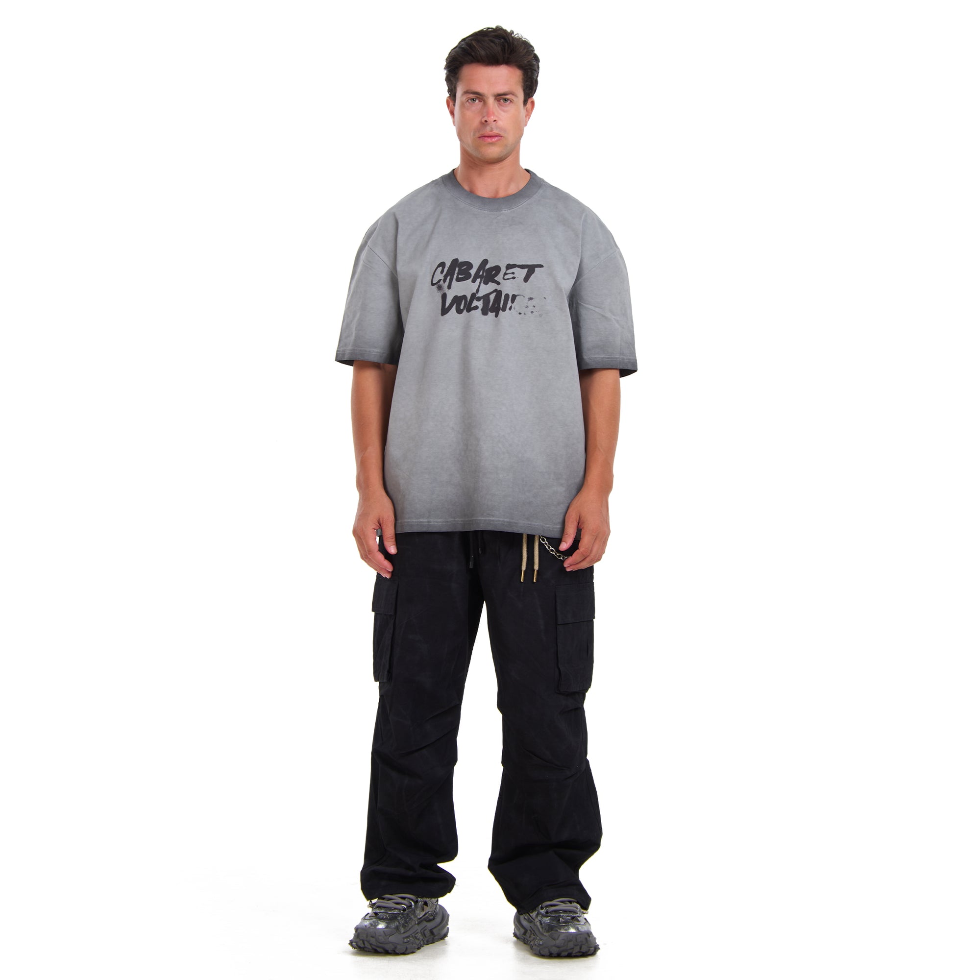 Washed Gray Short Sleeves T-shirt