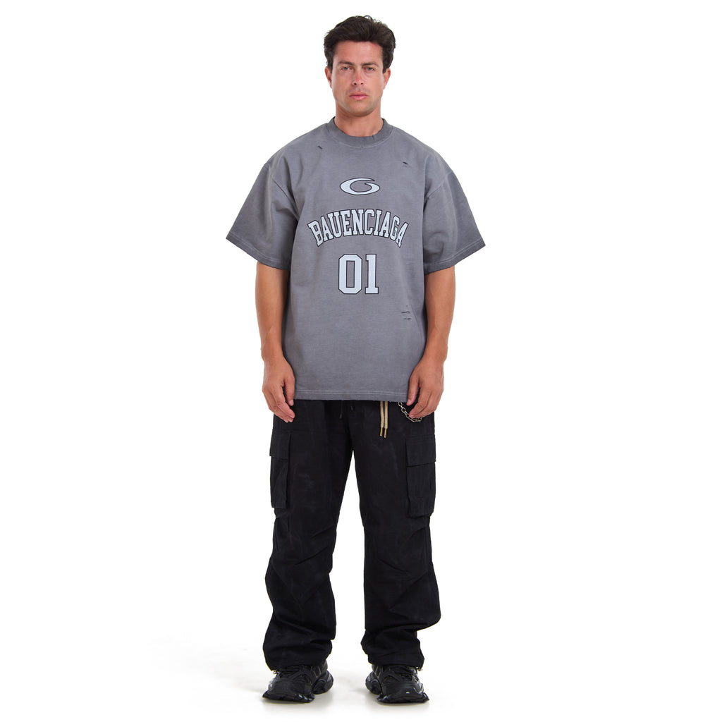 Gray Washed Short Sleeves T-shirt