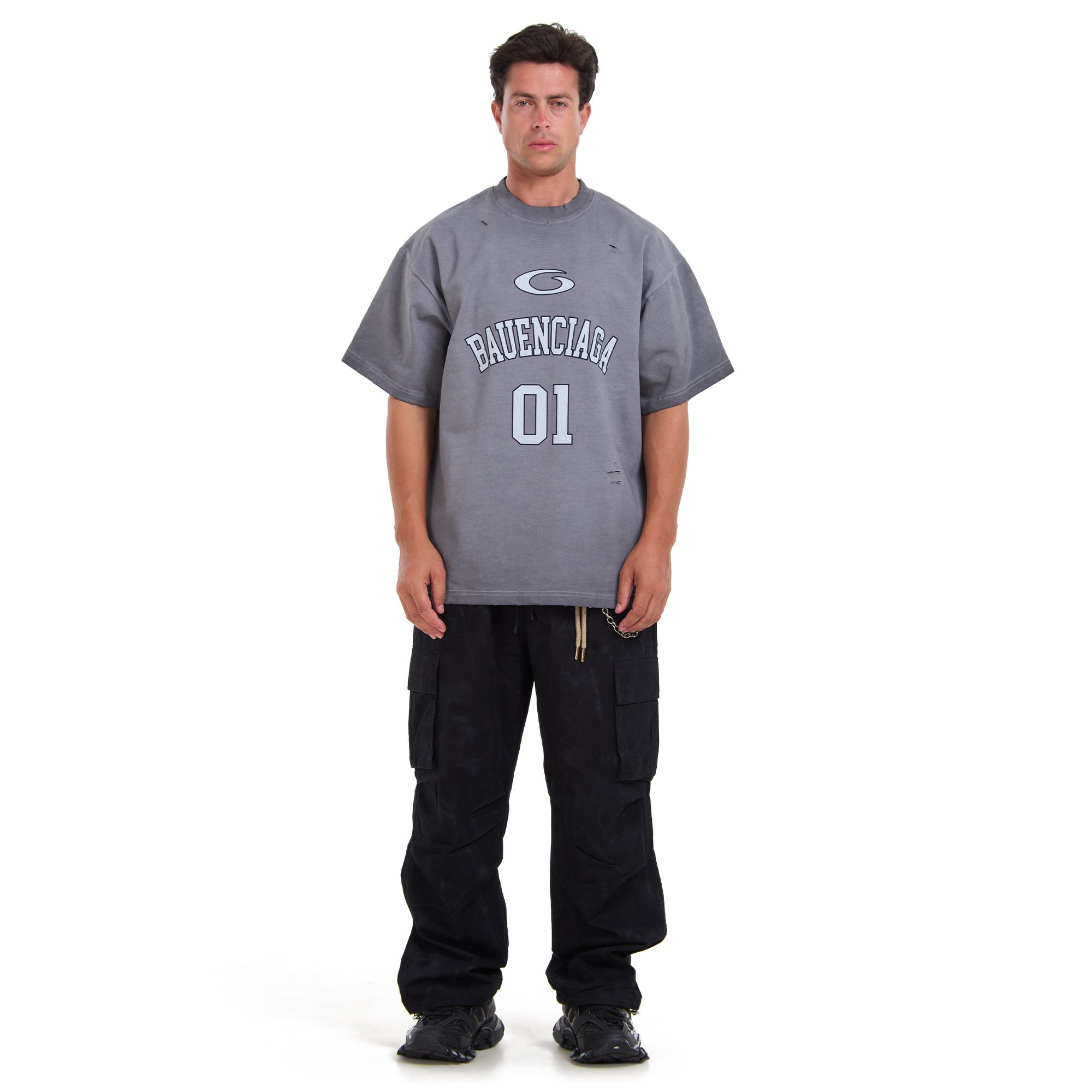 Gray Washed Short Sleeves T-shirt