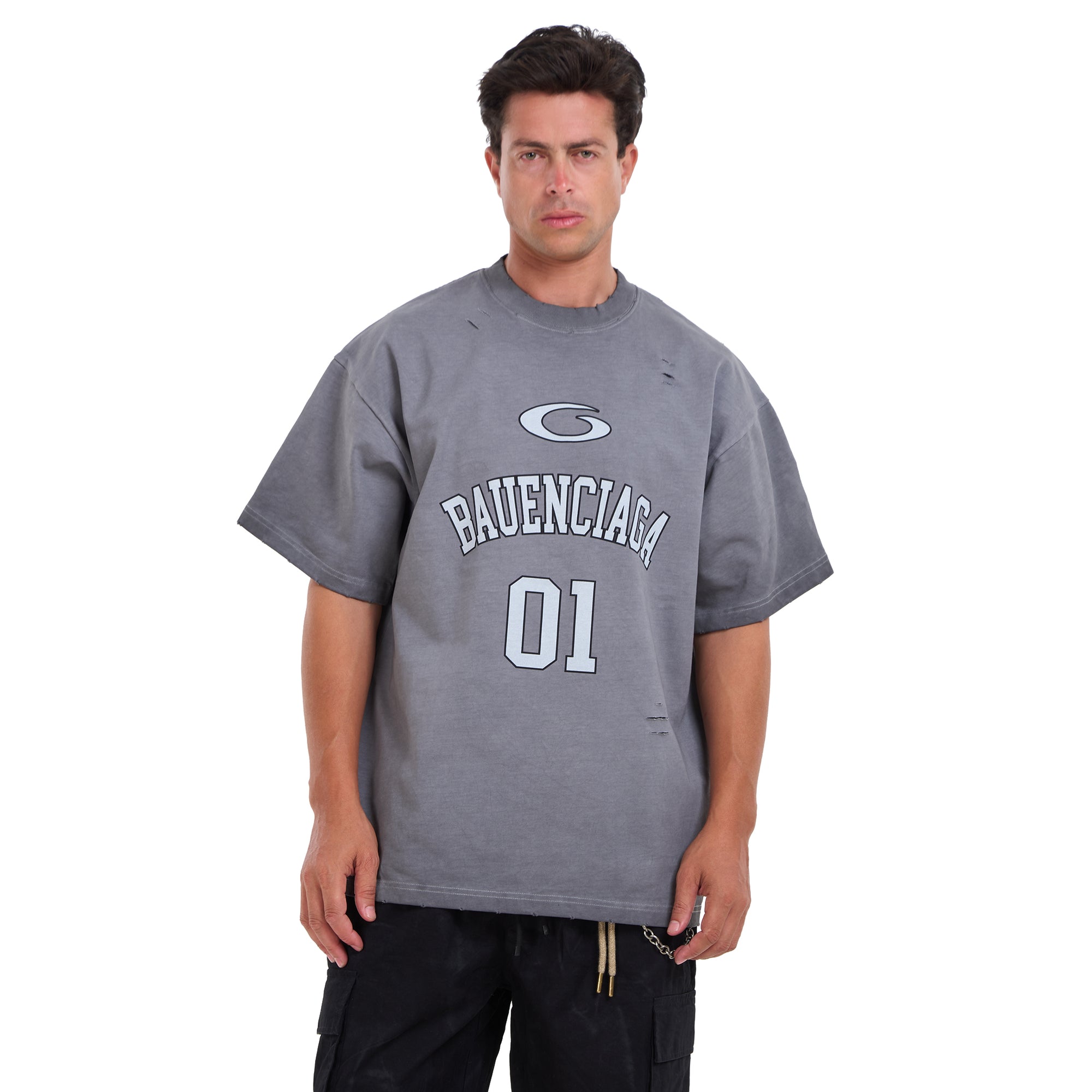 Gray Washed Short Sleeves T-shirt