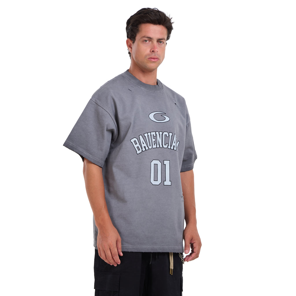 Gray Washed Short Sleeves T-shirt