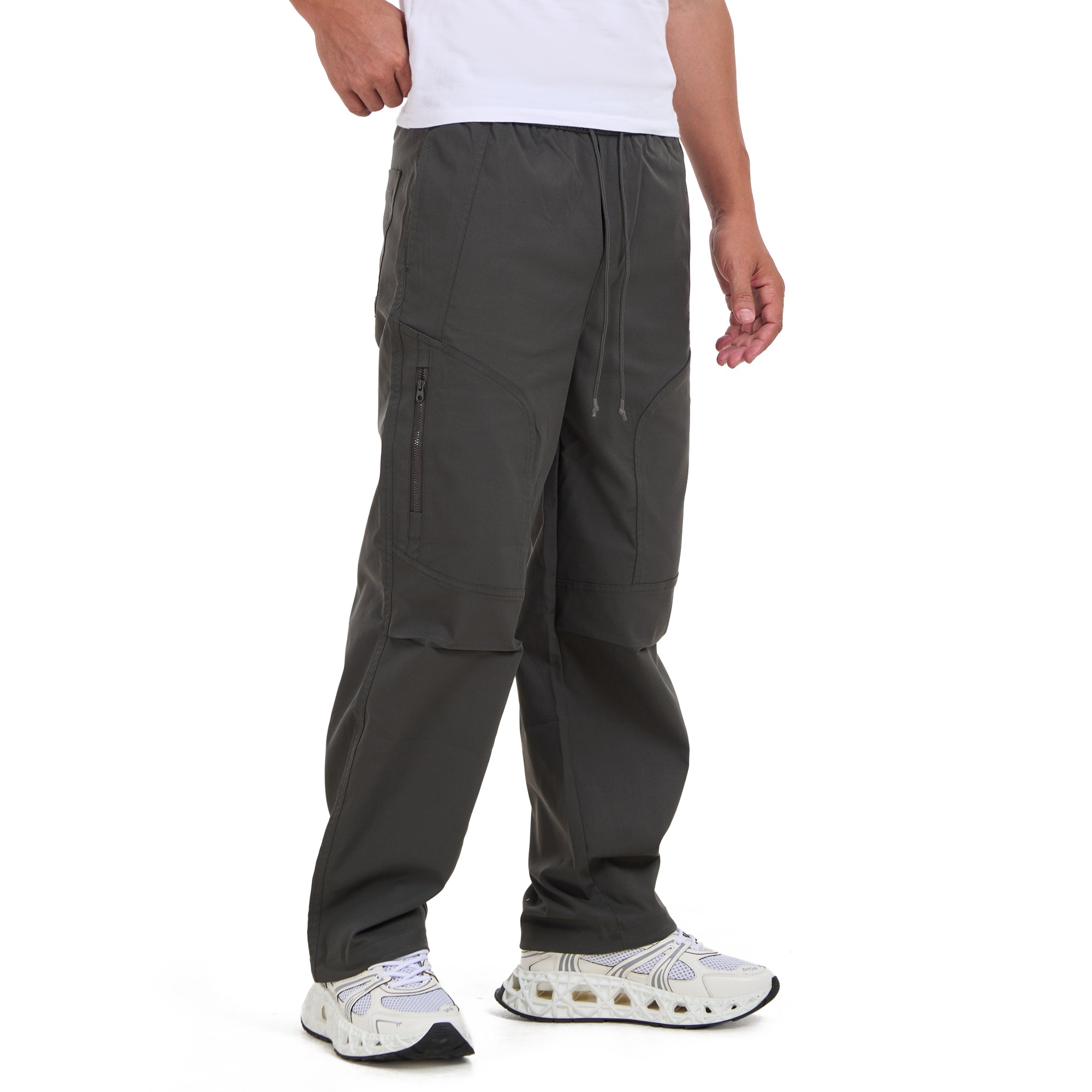 Gray Cargo Trousers
